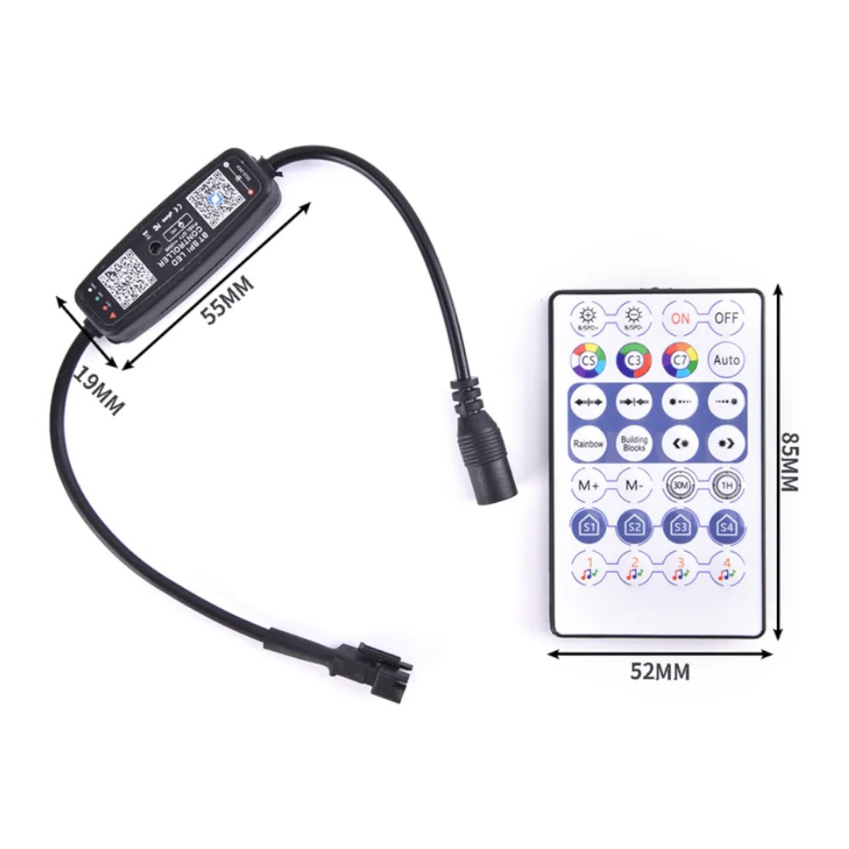 Cinta Led 12V 5050 Digital 30Led/m RGB 5mt más Control Remoto-5