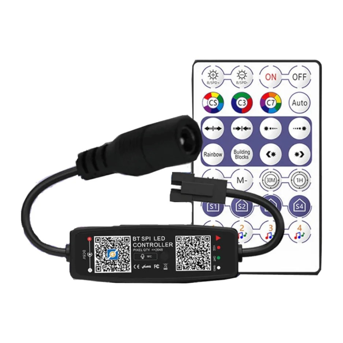 Cinta Led 12V 5050 Digital 30Led/m RGB 5mt más Control Remoto-7