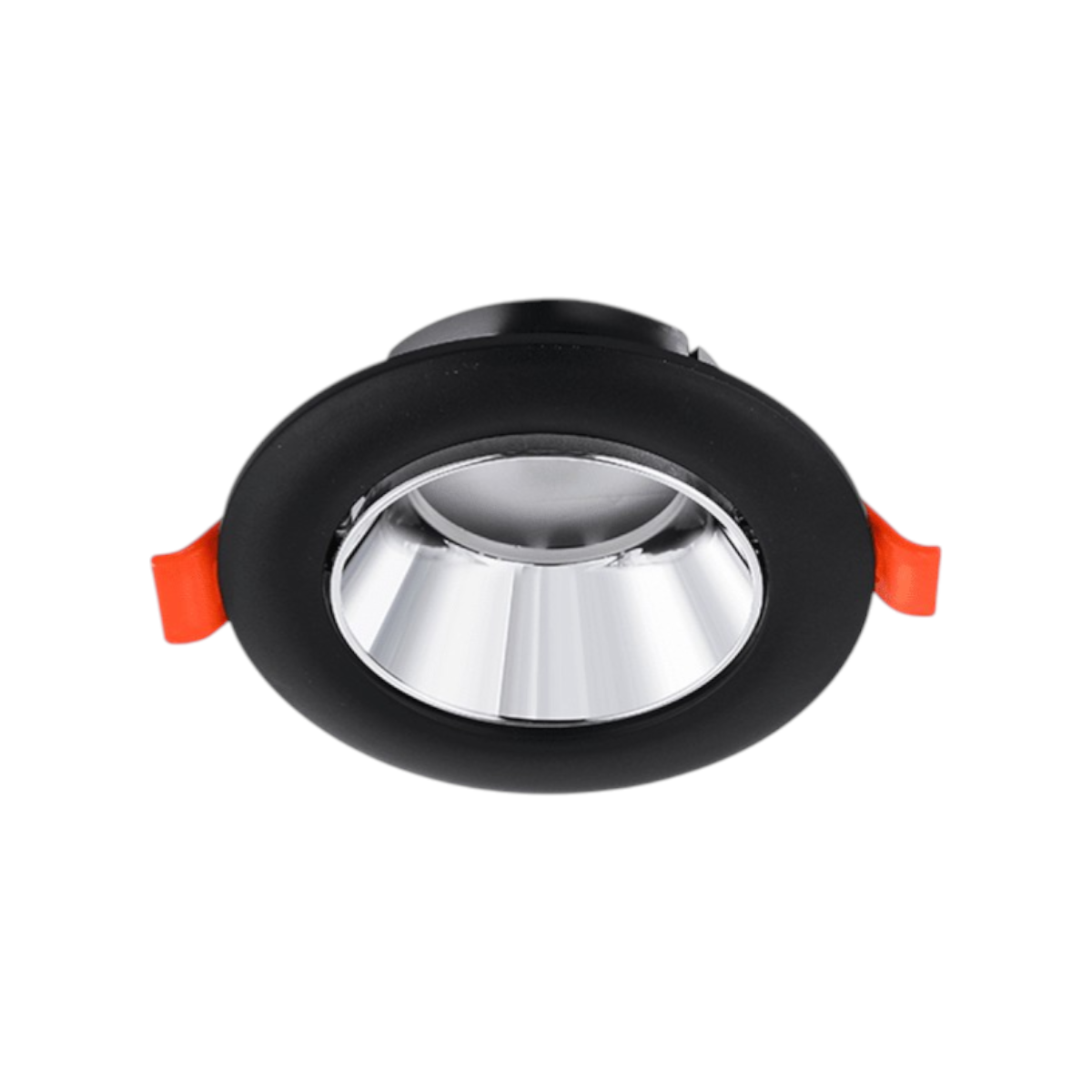 10 Focos Spot Redondos Embutidos Negro/Plata Luz Fría-3