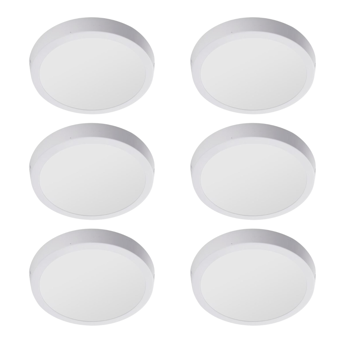 6 Paneles Led Redondo Sobrepuesto SEC 12W Luz Cálida-0