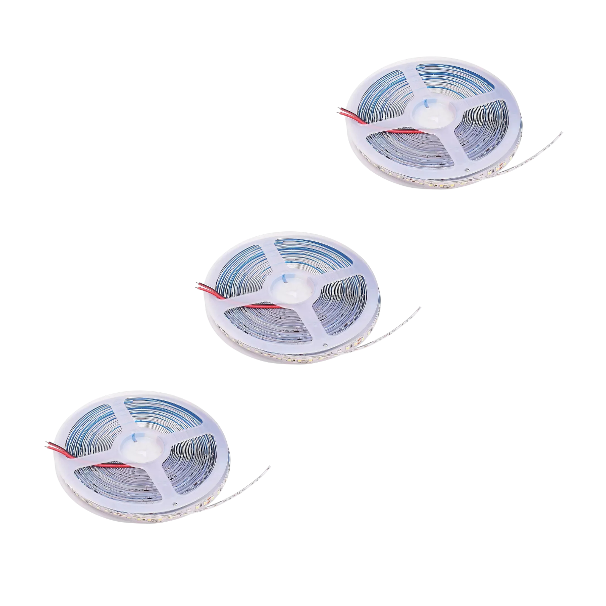 3 Cintas Led 12V 2835 Rollo 10mts 3000k Luz Cálida-0