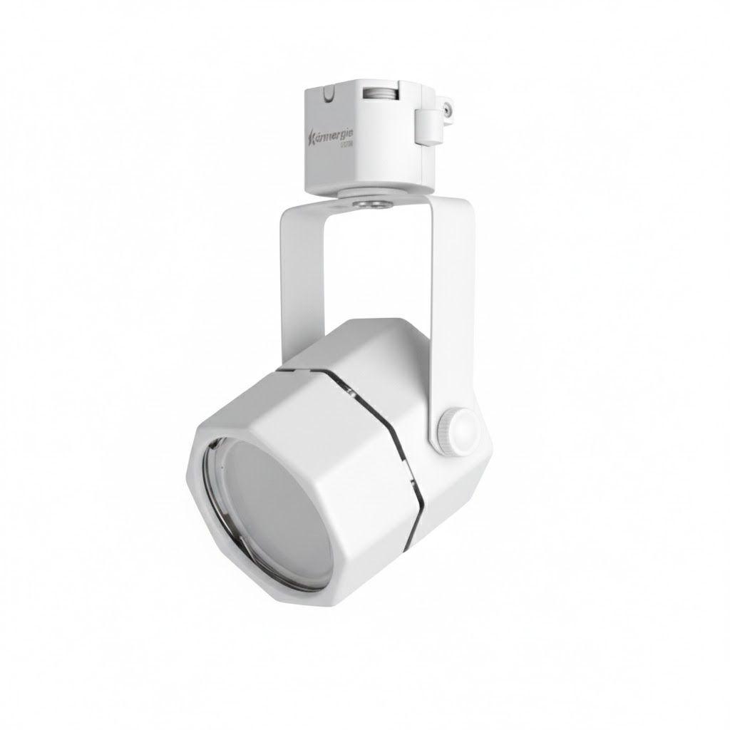 Lámpara 4 Focos Blancos Hexagonal Luz Neutra con Riel de 1 Metro-2