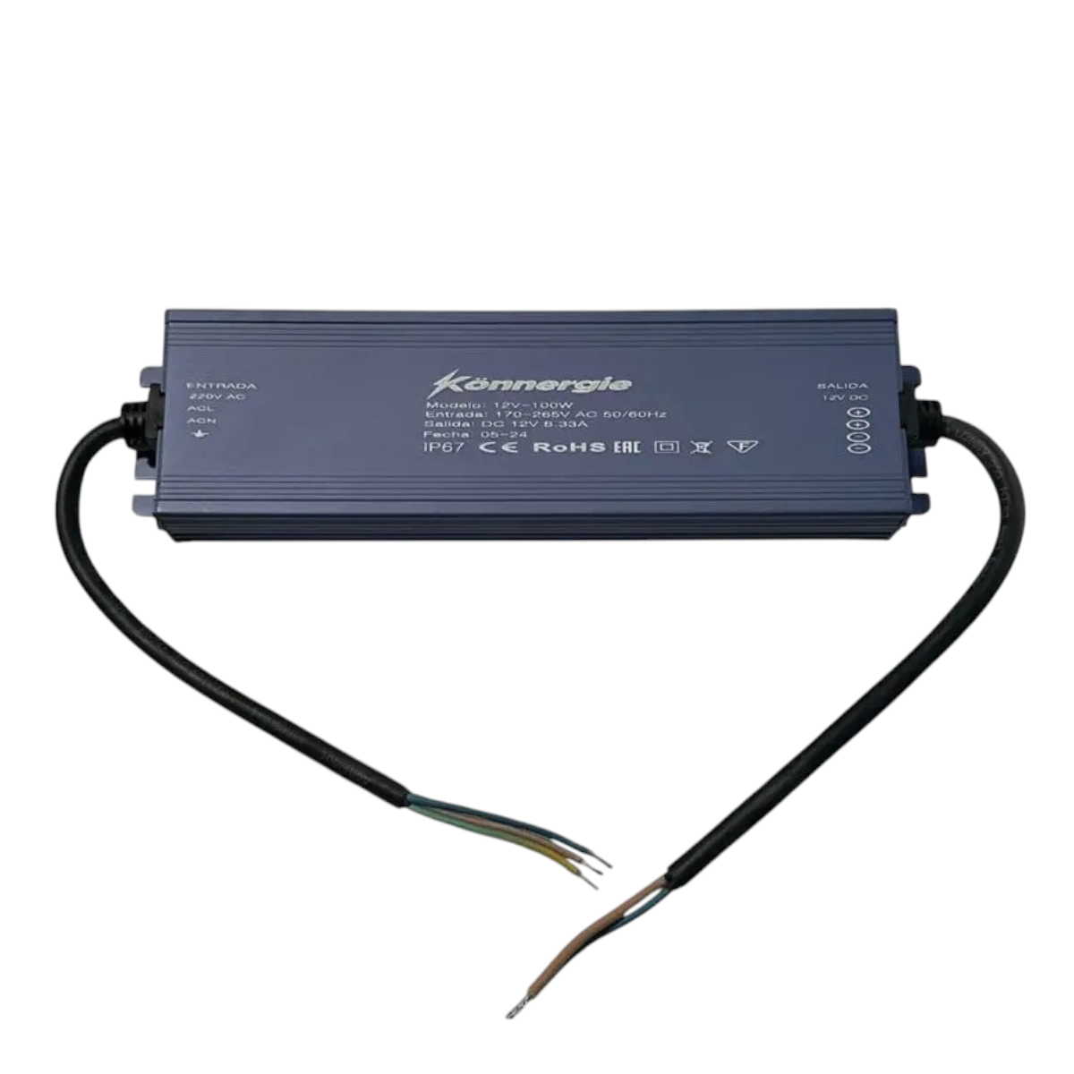 2 Fuentes de Poder 12V 8.33A 100W IP67 Hermética-2