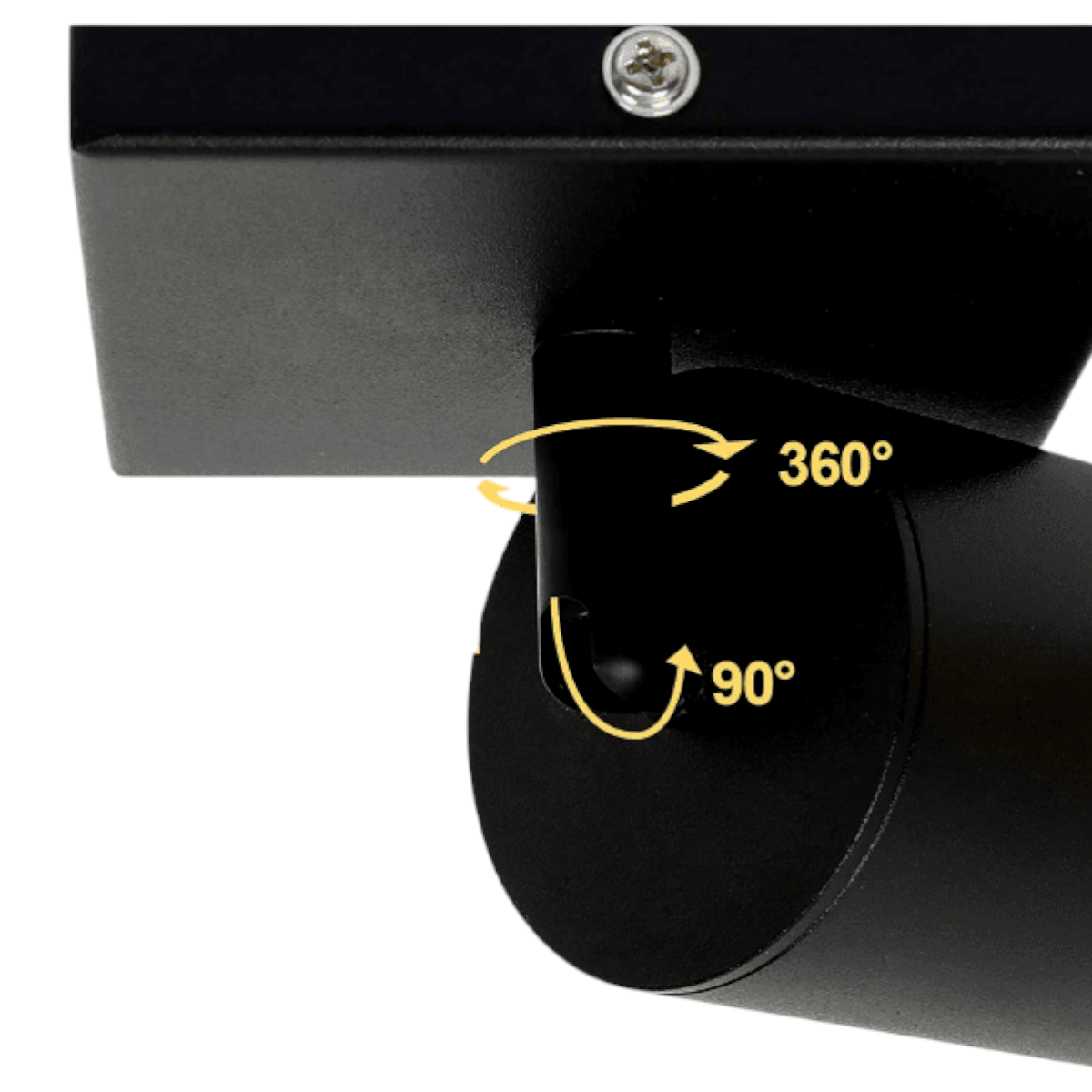 2 Aplique Altair II con 2 Focos Cilindro Negro Luz Cálida-1