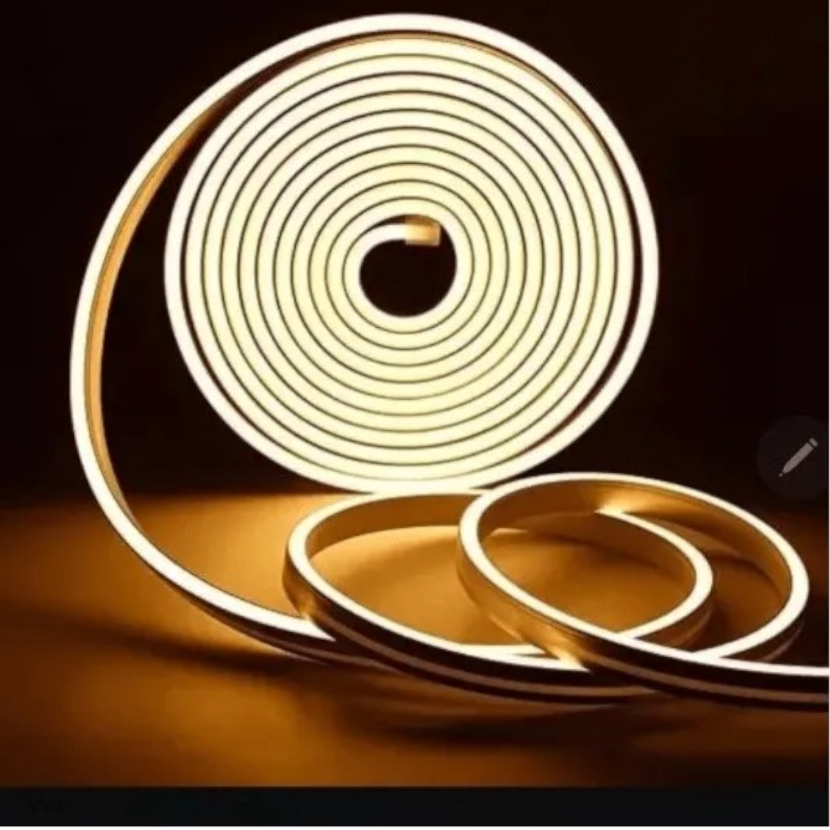 Cinta Led Neón 12V 5mt Luz Cálida Transformador 60W 220V-3