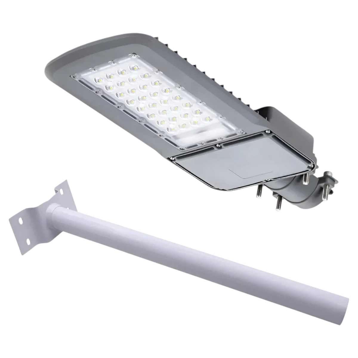 4 Luminarias Pública Pubstreet 160W IP65 Luz Fría con Soporte-1