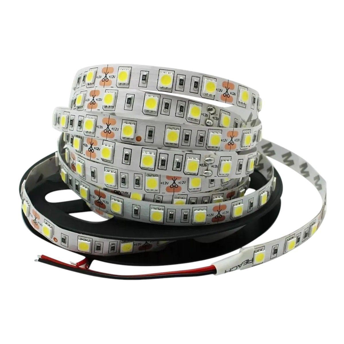 5 Cintas Led 5050 12V 60led/m 14w/m 5mt Luz Fría-3