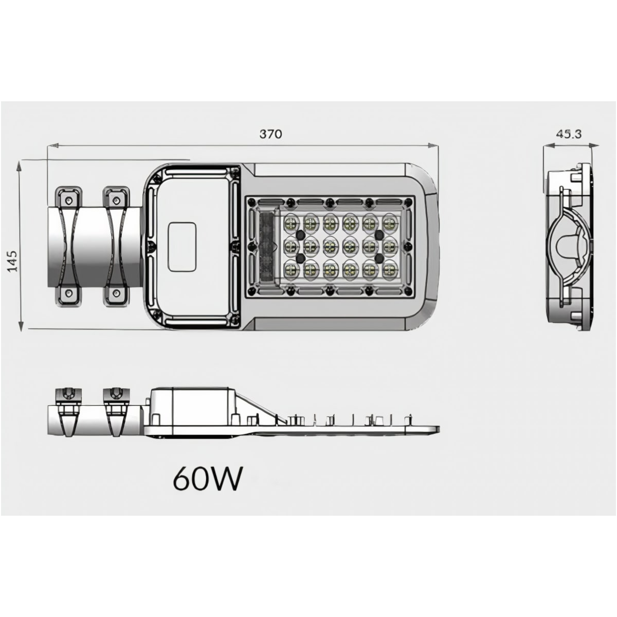 Luminaria Pública Pubstreet 60W 5000k Luz Fría-2