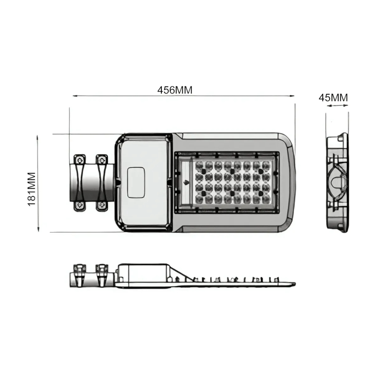 Luminaria Pública Pubstreet 110W 5000k Luz Fría con Soporte-3
