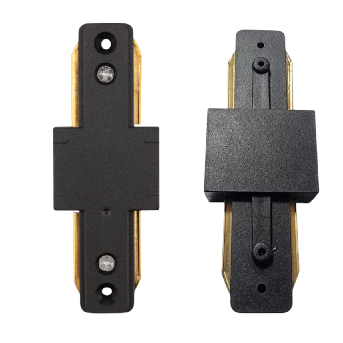 10 Uniones Para Riel Energizado Monofásico Recta Negro-3