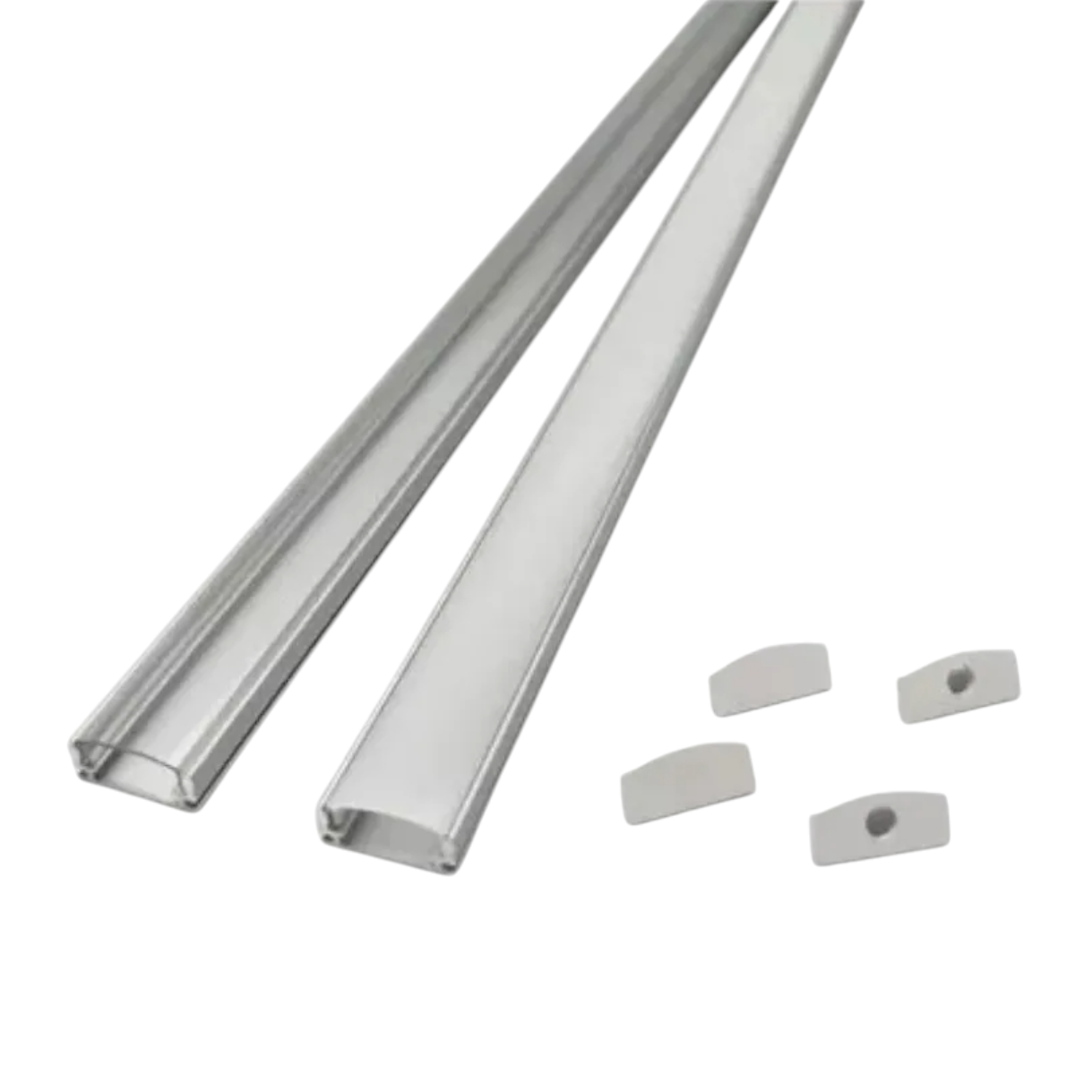 9 Perfiles de 1 metro Rectangular Plano para Cinta Led 1205-2