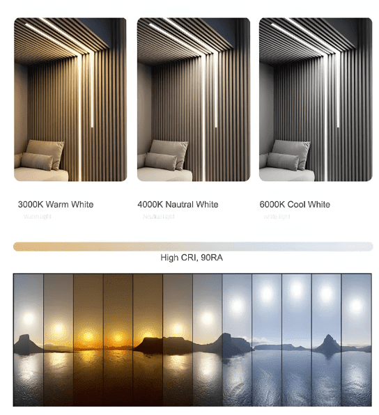9 Perfiles de 1 metro Rectangular Plano para Cinta Led 1205-4