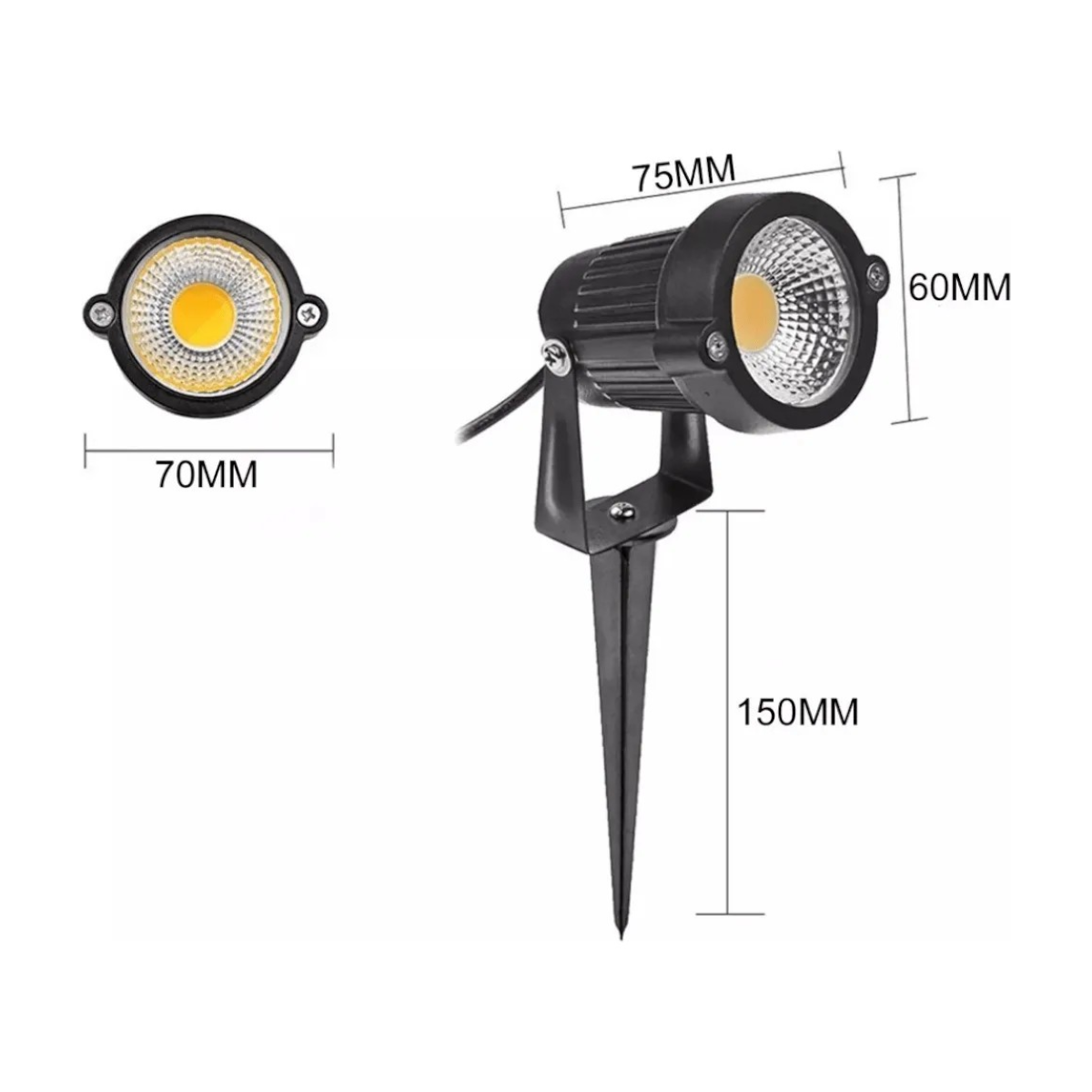 4 Focos de Jardín Estaca 5W 220V Luz Cálida-4