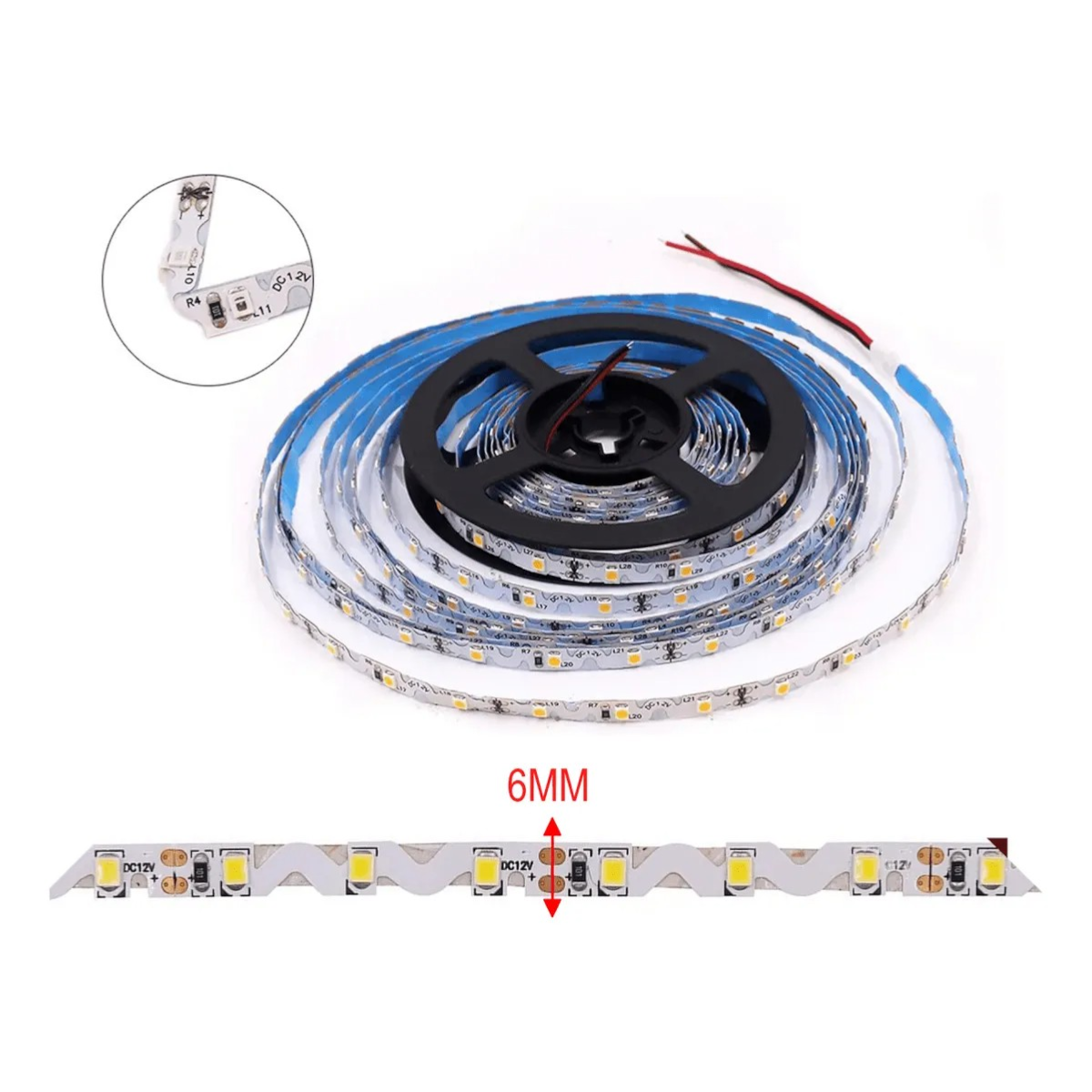 3 Cintas Led 12V Zig Zag 12W/m 120Led/m 5mt Luz Fría-2
