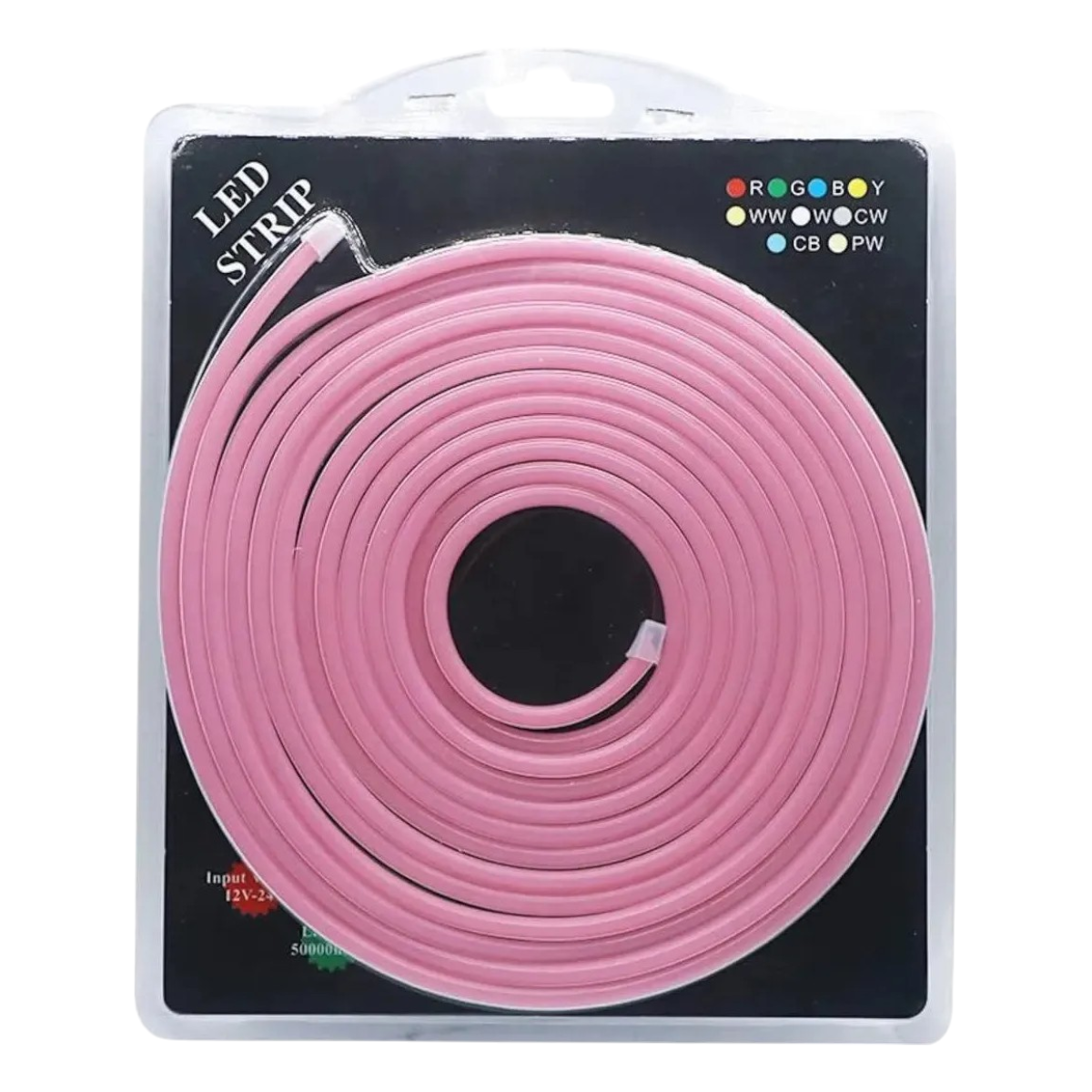 2 Cintas Led Neón 12V 5mt Rosado-2