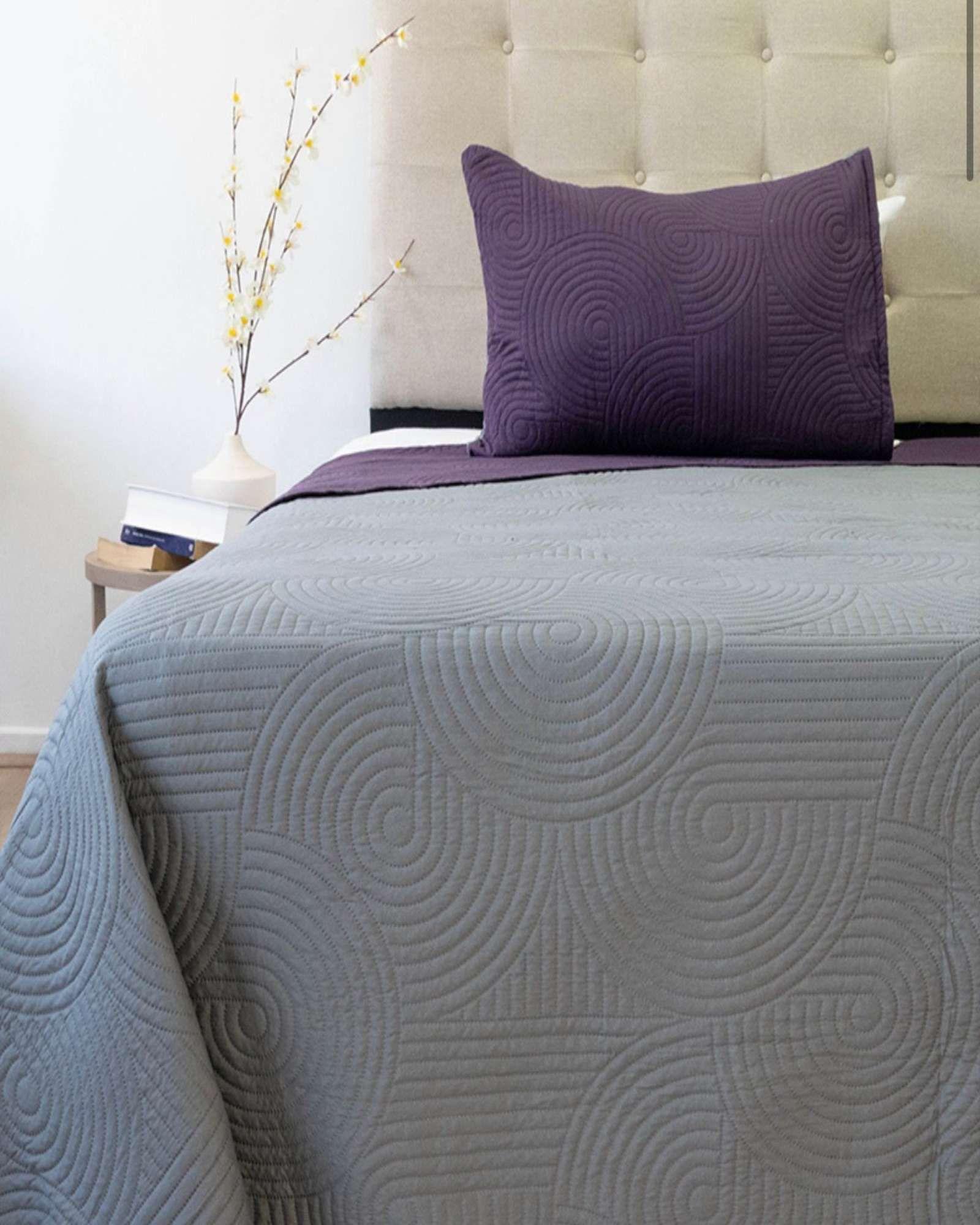 Cubrecama Quilt Bicolor plaza y media Doral M04-1