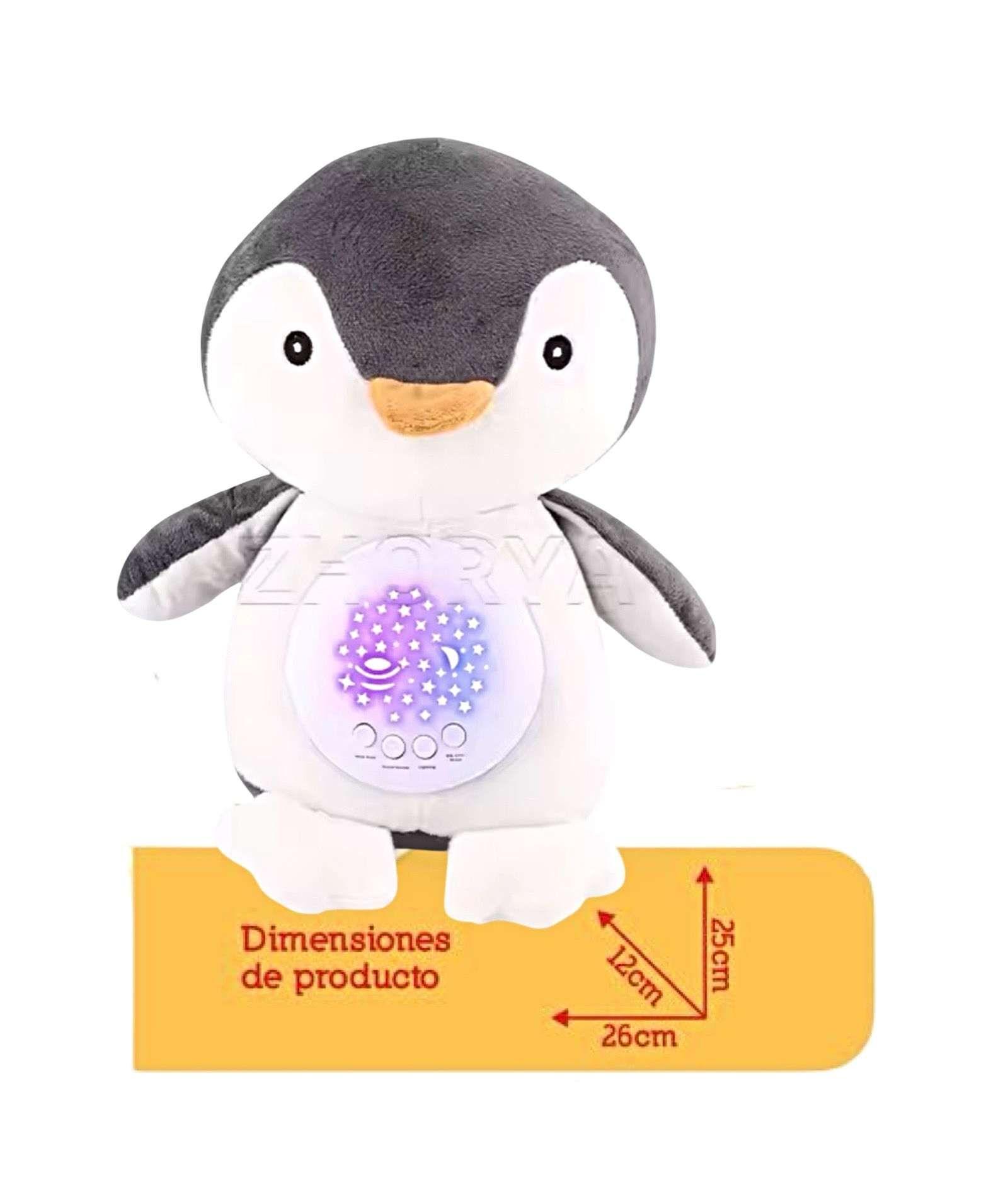 PINGÜINO PELUCHE PROYECTOR DE LUCES Y SONIDOS BEBÉ-3