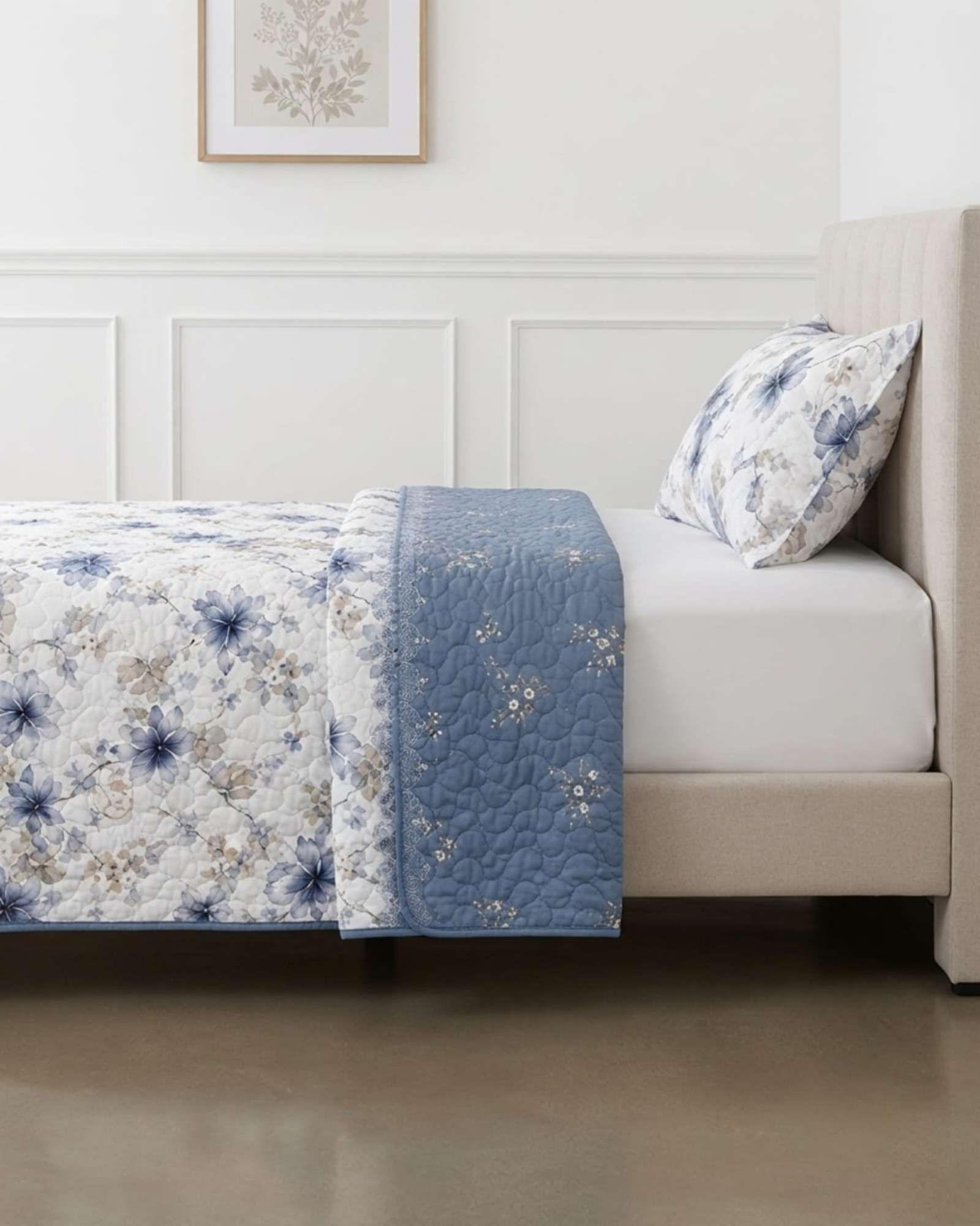 Juego De Cama 1.5 Plazas Cubrecama Quilt Verano Con Sabanas 11-3