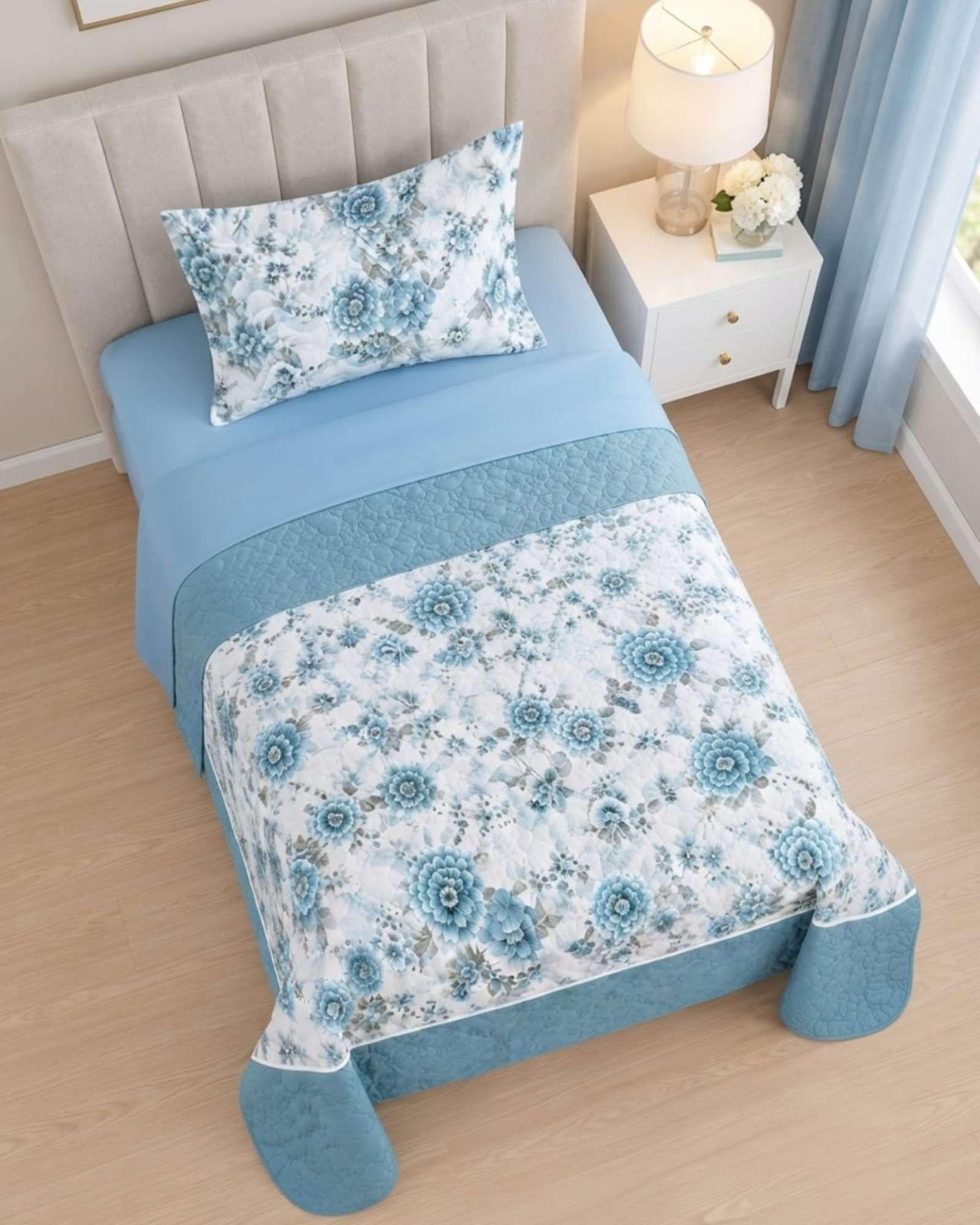 Quilt De Verano 1.5 Plazas Cubrecama Delgado Fresco Y Ligero 02-0