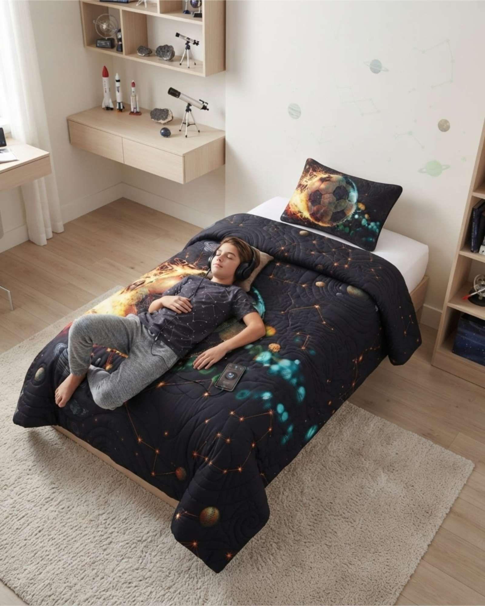 Set De Cama Verano 1.5 Plazas Cubrecama Ultraligero Mas Almohada m12-3