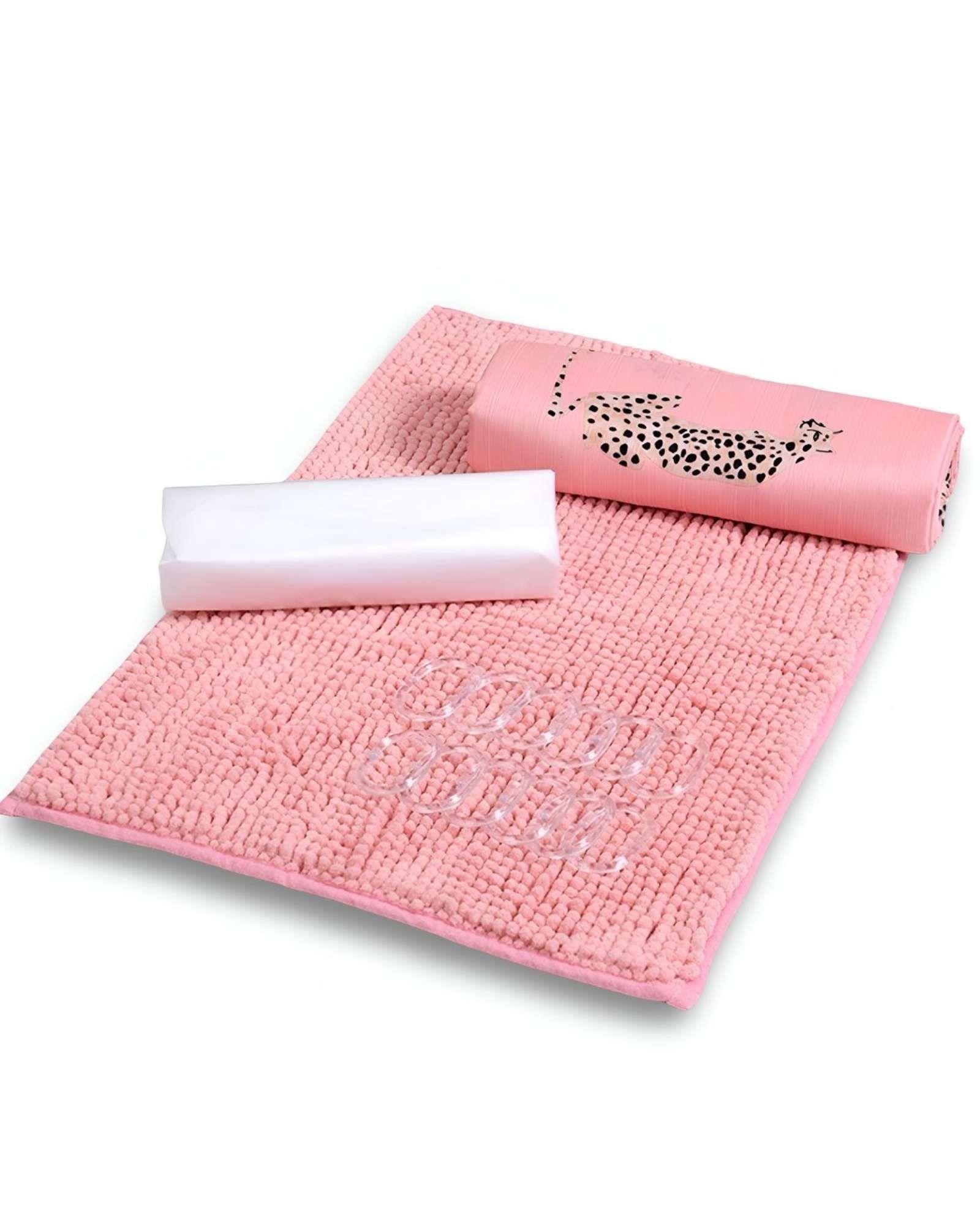 Sets juego de Baño en Caja 4 Piezas Cortina con Alfombra Mashini  A02-0