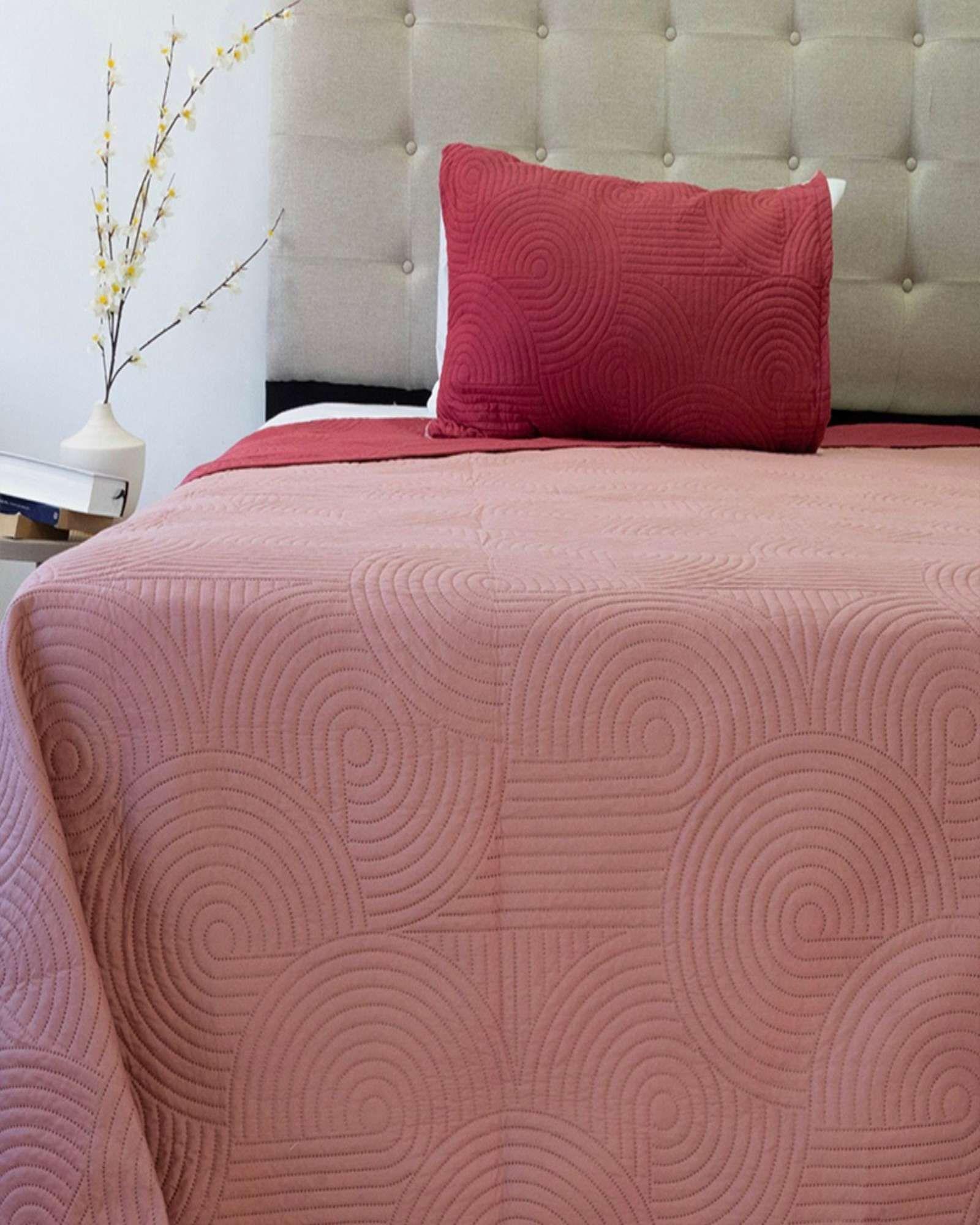 Quilt Bicolor MAS 1 ALMOHADA DE REGALO plaza y media Doral D03-1