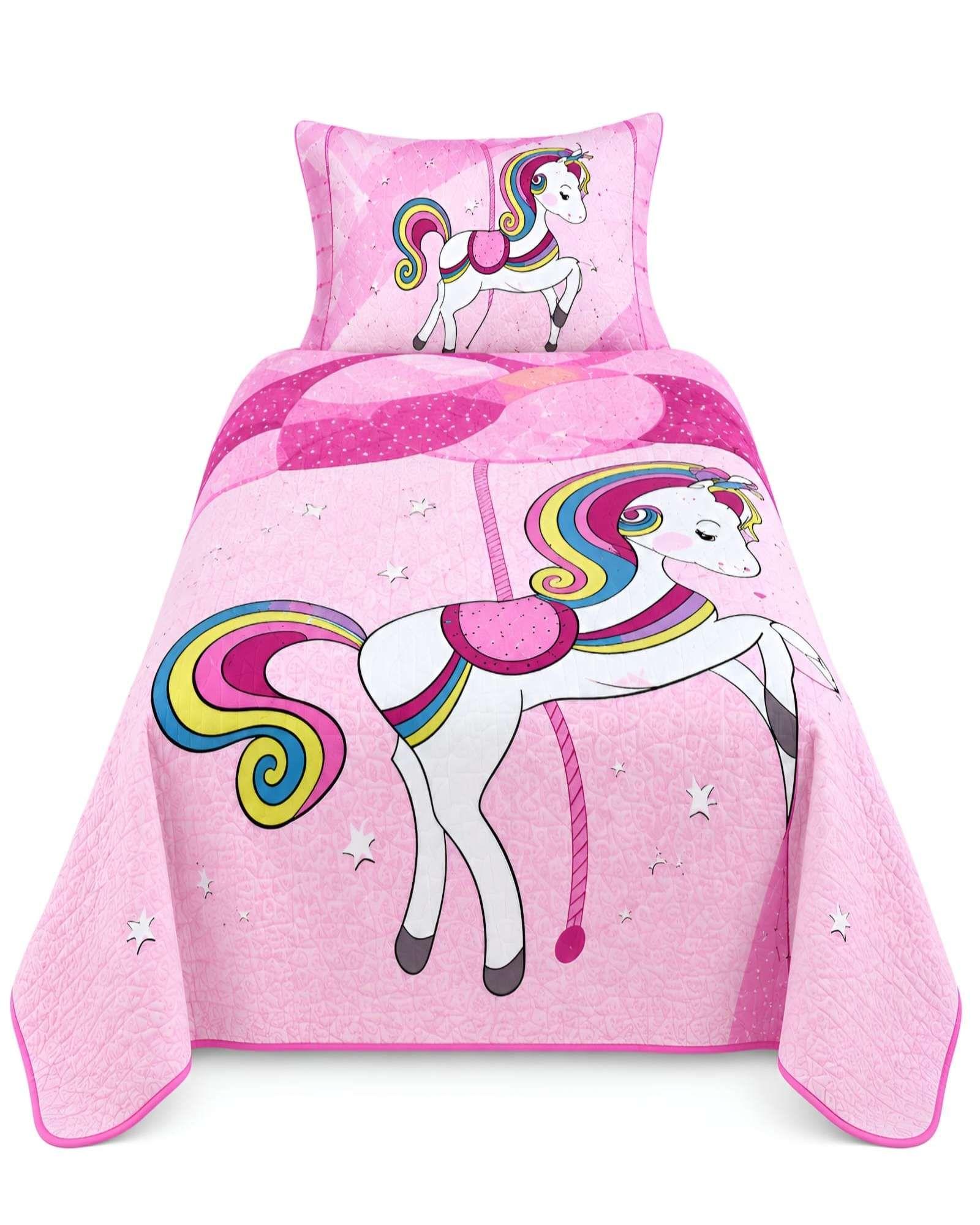 Quilt Delgado Cubrecama 1.5 Plazas + Funda de Almohada D34-4
