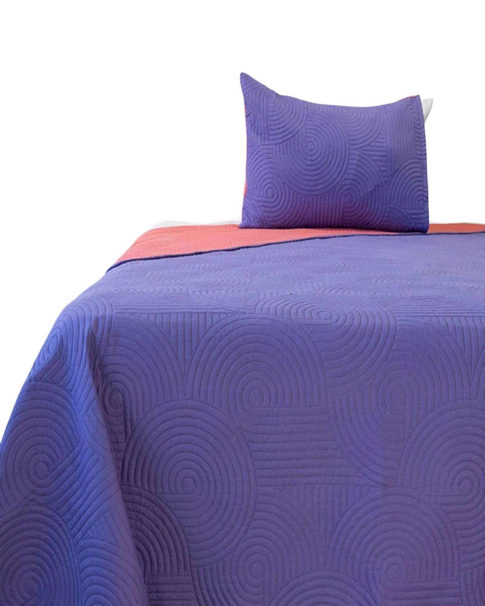 Cubrecama Quilt Bicolor plaza y media Doral M08-0