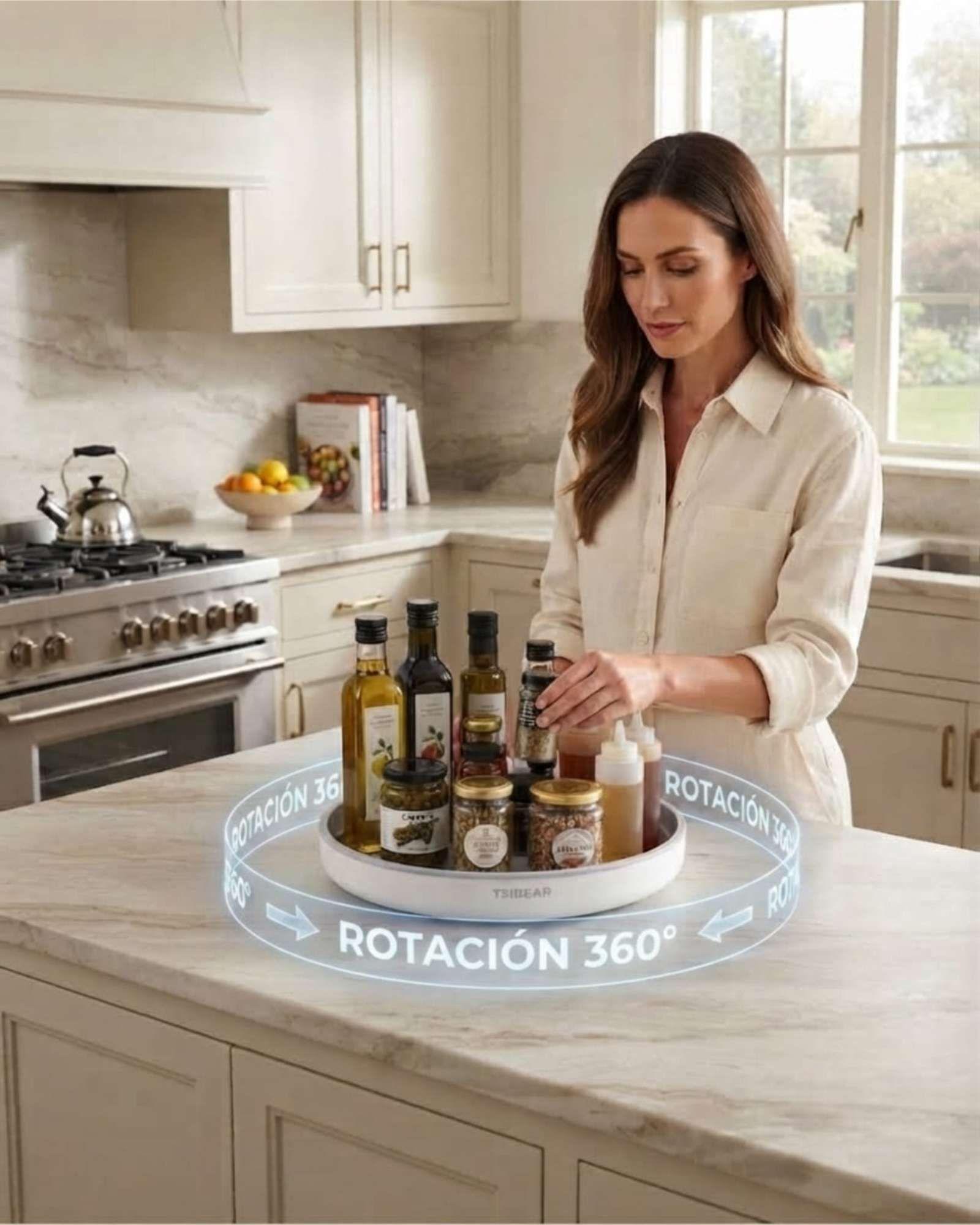 Bandeja Giratoria 360 Organizador Multiuso Cocina Y Baño 30 Cm-3