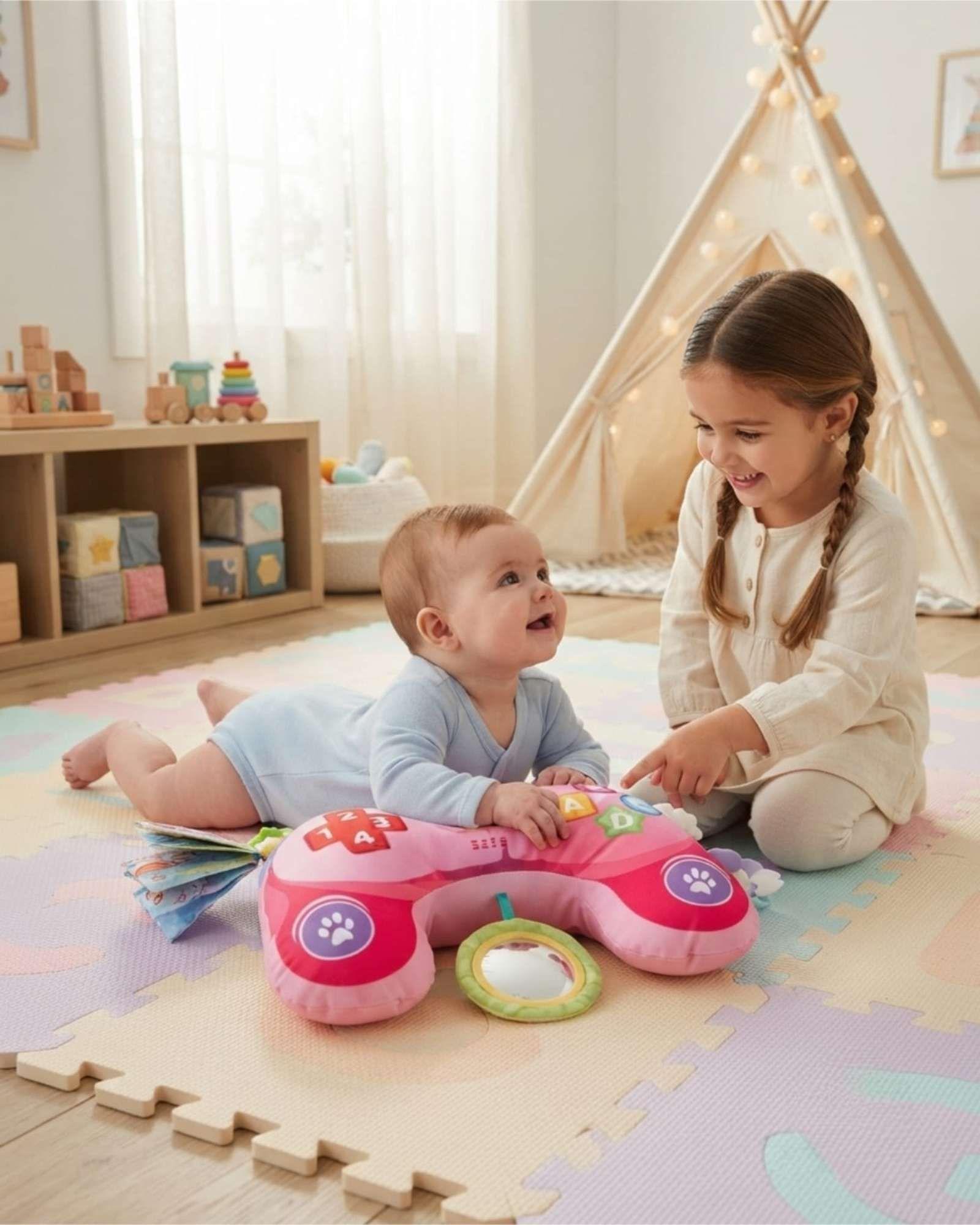Cojin Sensorial de Estimulacion Temprana y Desarrollo Motriz con Accesorios para Bebe 02-3