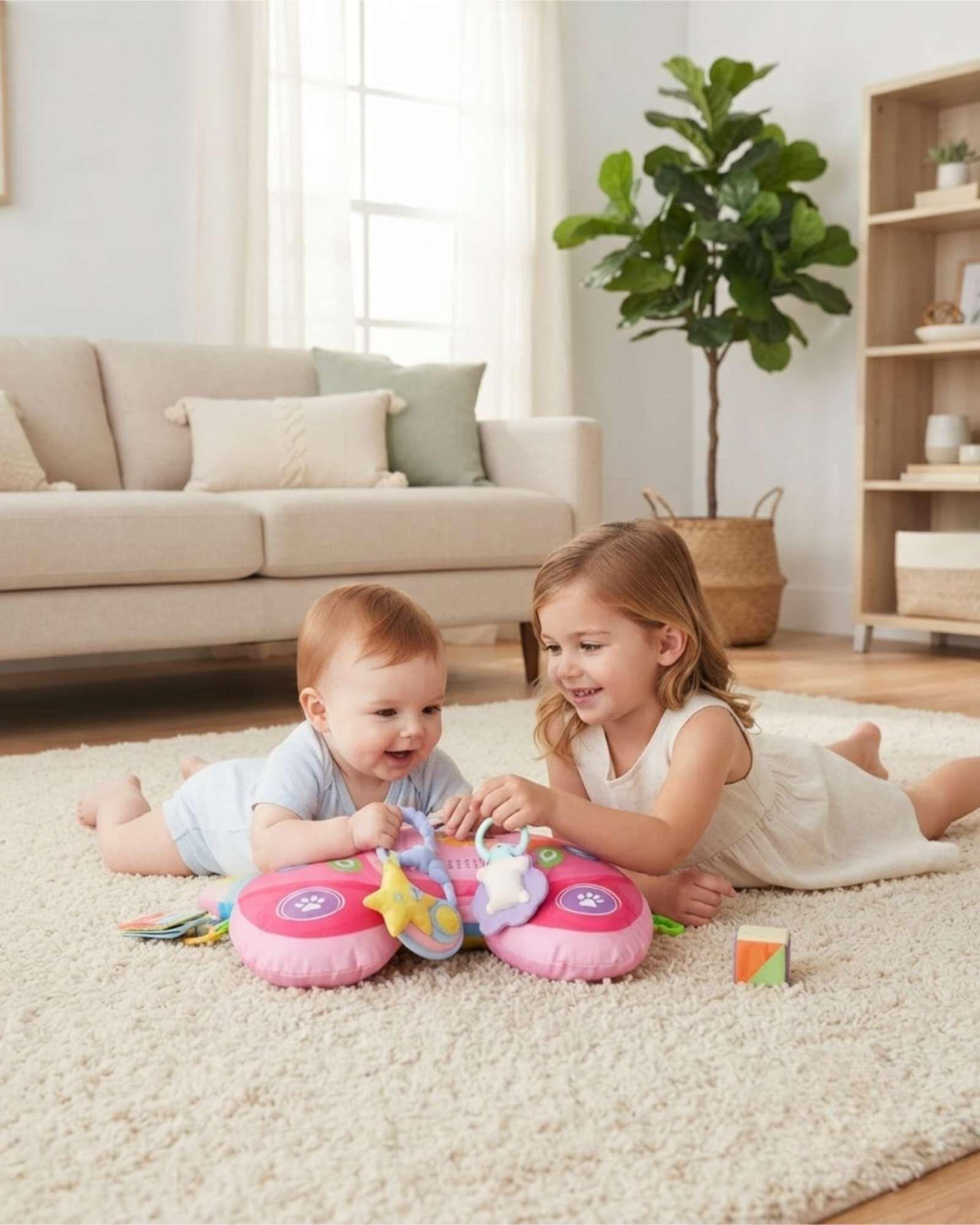 Cojin Sensorial de Estimulacion Temprana y Desarrollo Motriz con Accesorios para Bebe 02-4