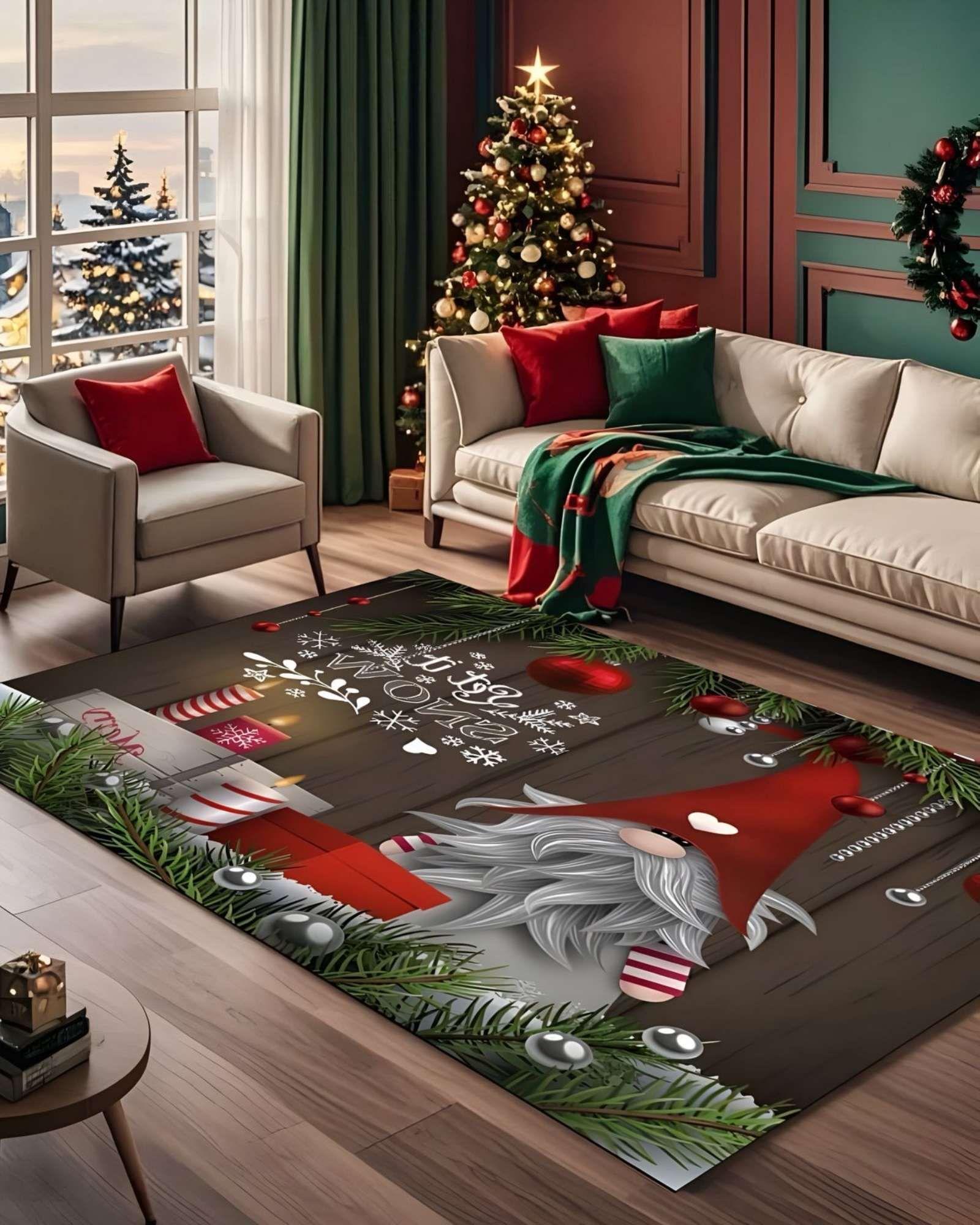 ALFOMBRA NAVIDEÑA PARA LIVING COMEDOR 240cm 200cm N01-2