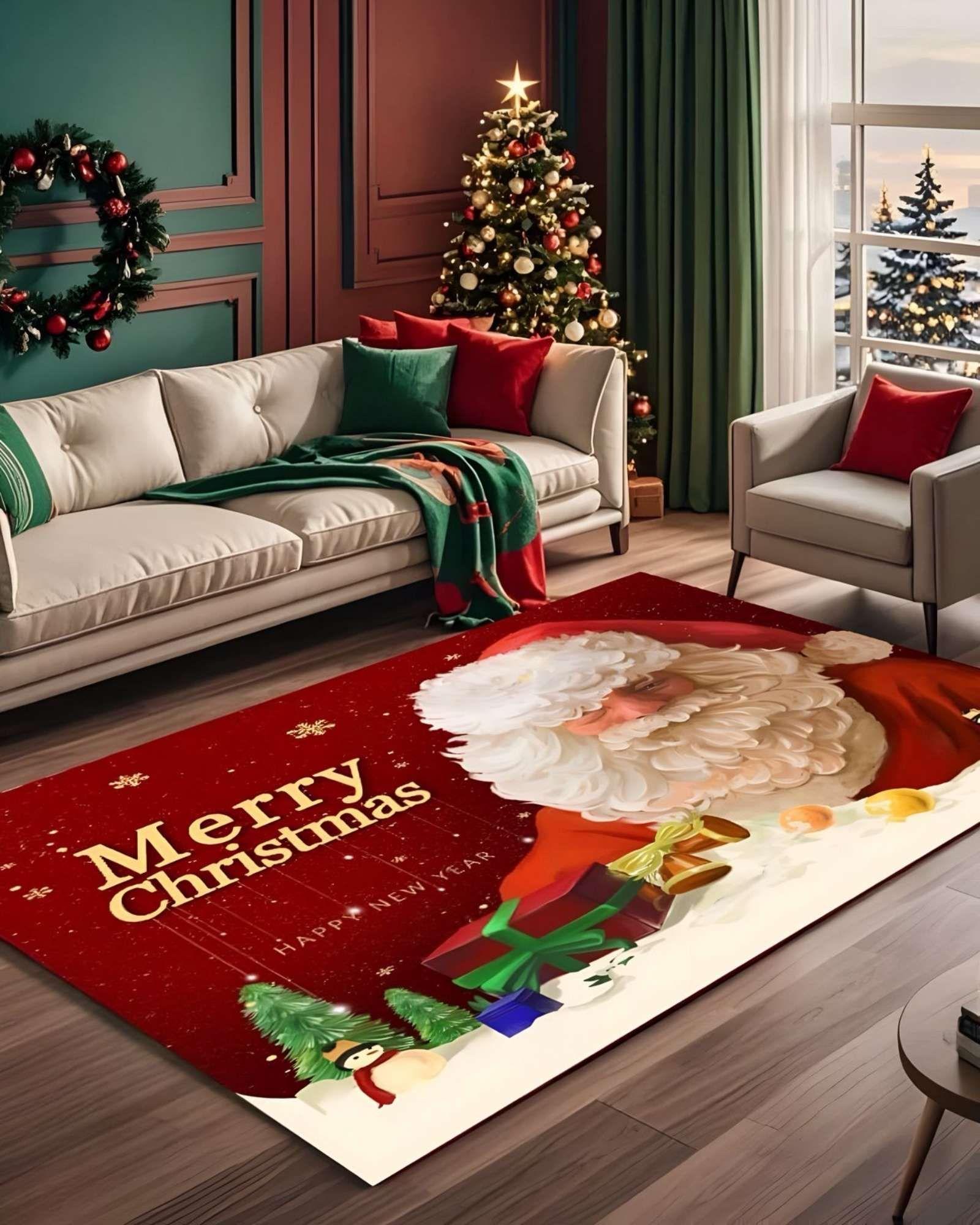ALFOMBRA NAVIDEÑA PARA LIVING COMEDOR 240cm 200cm N04-3