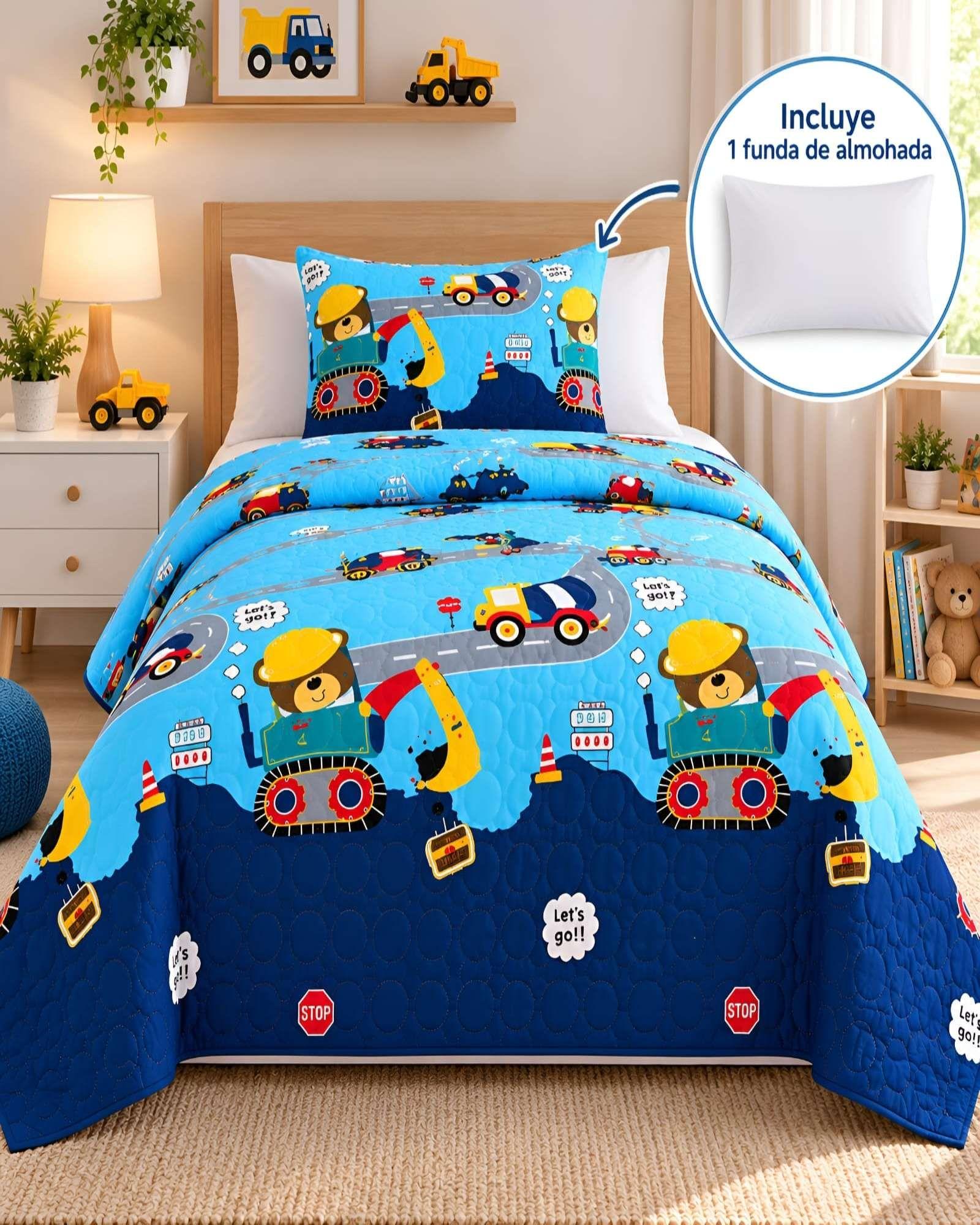 Set Quilt Verano 1.5 Plazas - Incluye Almohada Y Funda-1