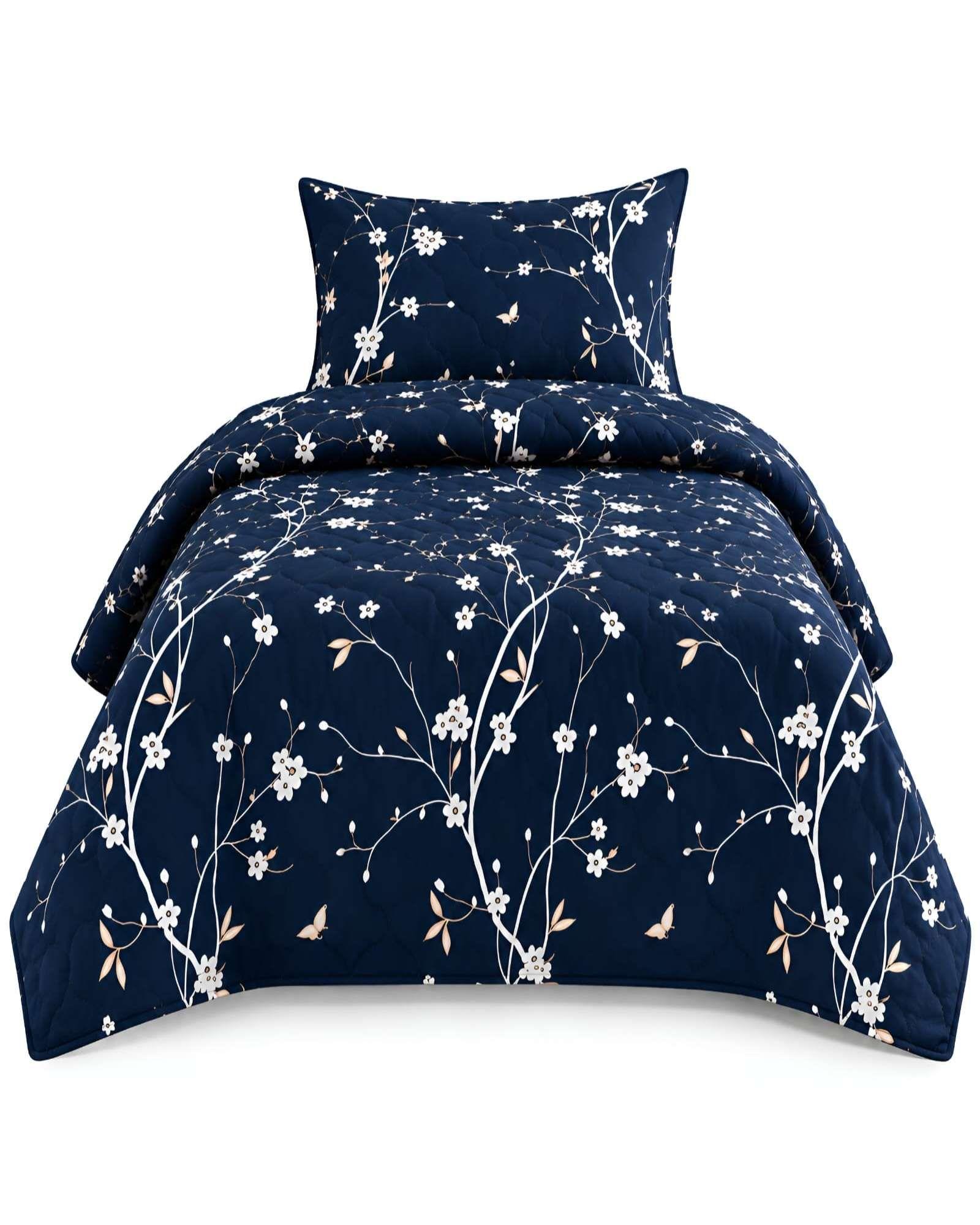 Cubrecama Quilt Verano 1.5 Plazas + Funda De Almohada-4