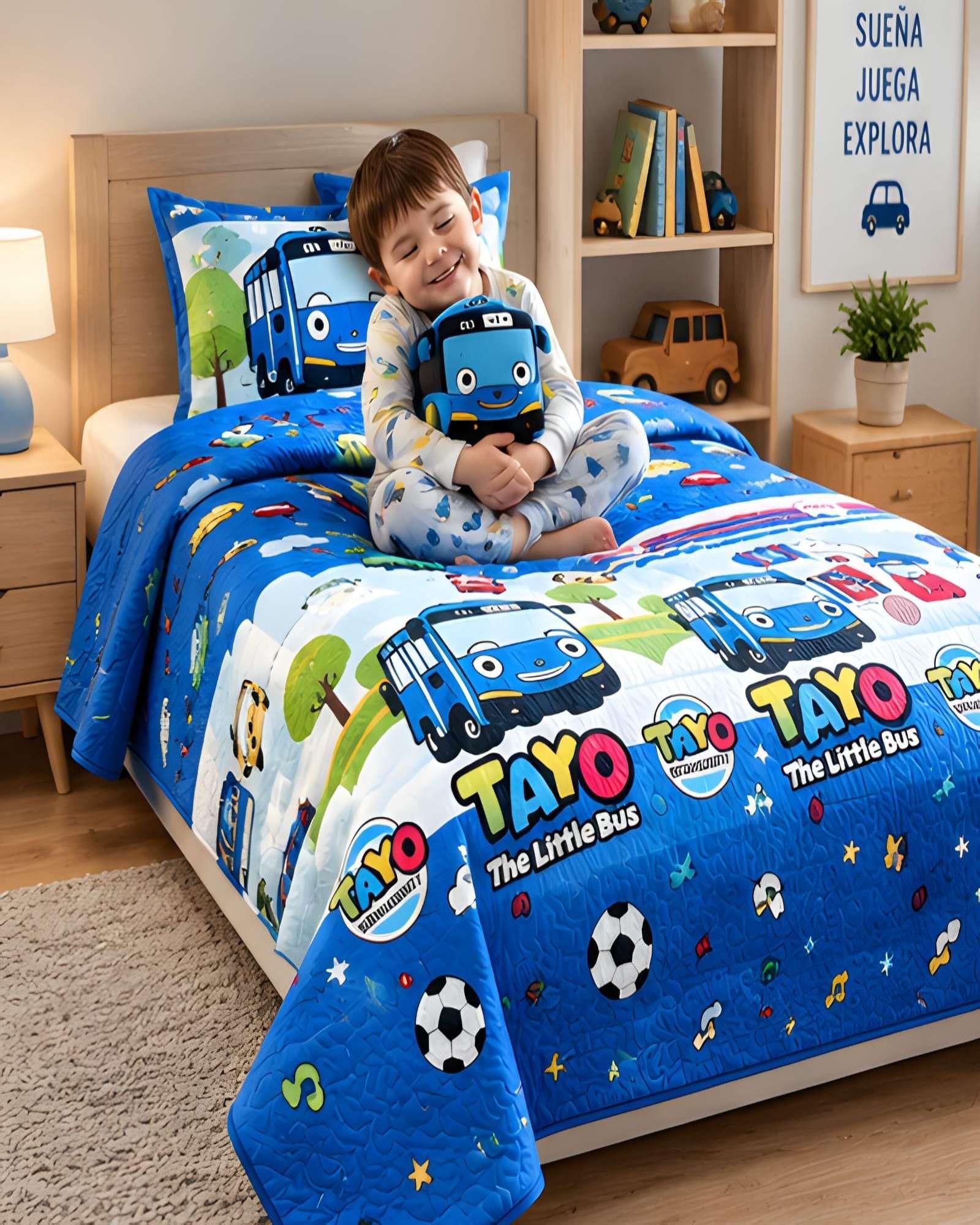 Quilt Delgado Cubrecama 1.5 Plazas + Funda de Almohada D33-2
