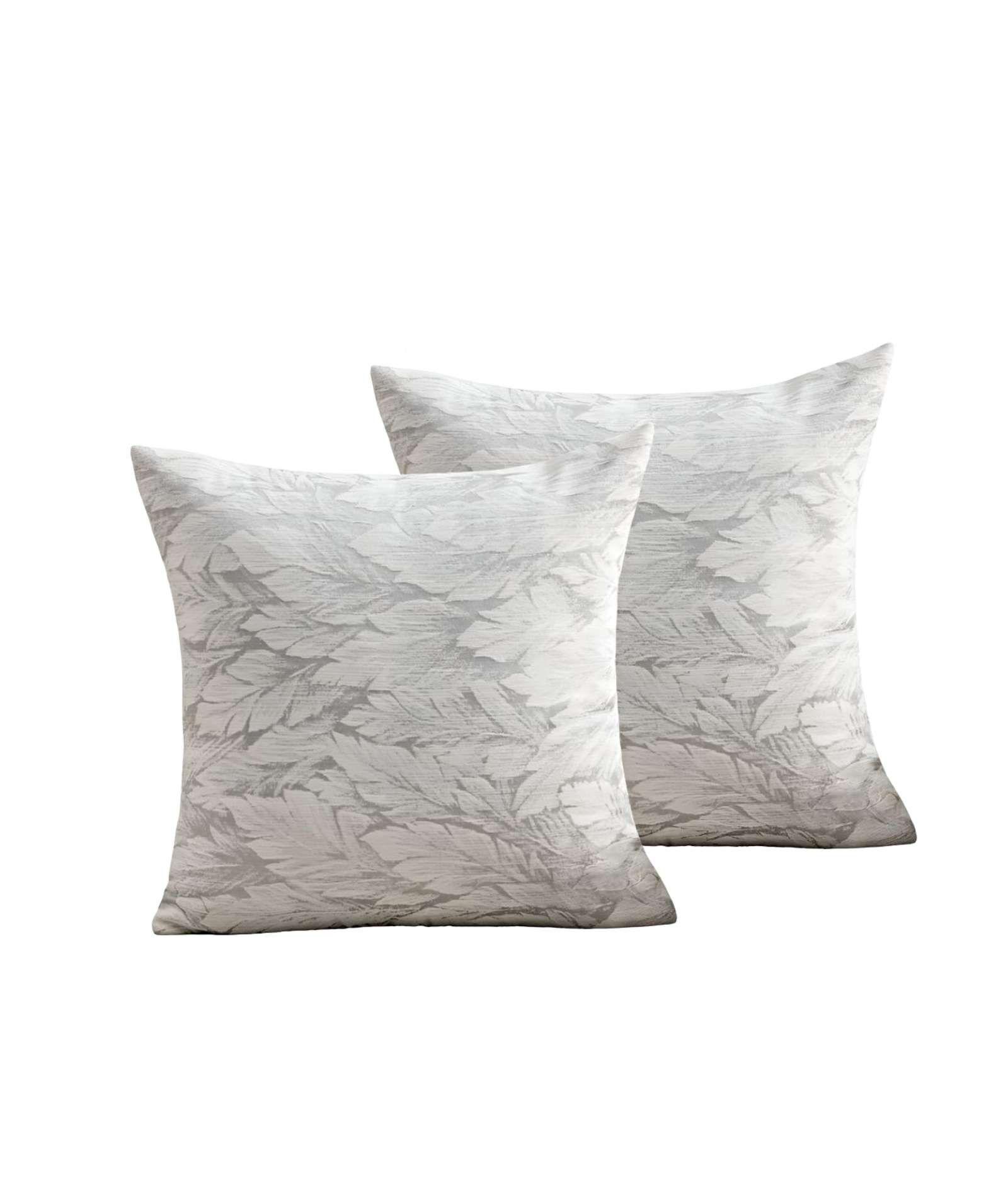 JUEGO DE 2 FUNDAS DE COJINES DISEÑO HOJA 45CM X 45 CM A1-2