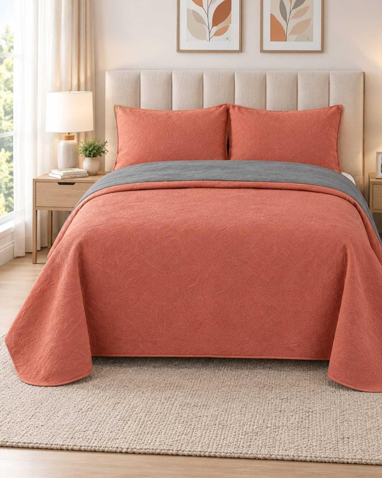 Cubrecama Delgado King Transpirable Con Fundas Mas Almohadas m24-0