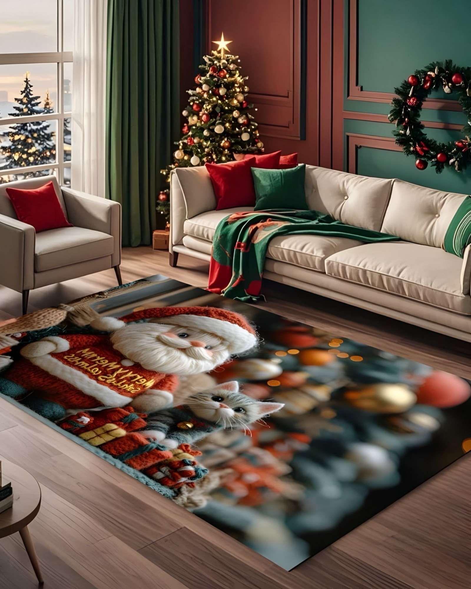 ALFOMBRA NAVIDEÑA PARA LIVING COMEDOR 180cm x 200 cm N06-2