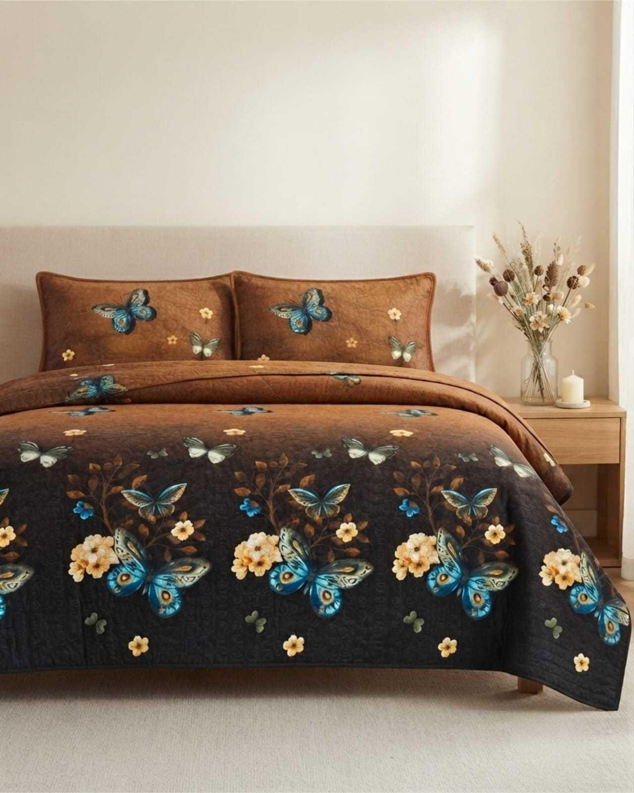 Cubrecama Delgado 2 Plazas Transpirable Con Fundas Mas Almohadas m27-2
