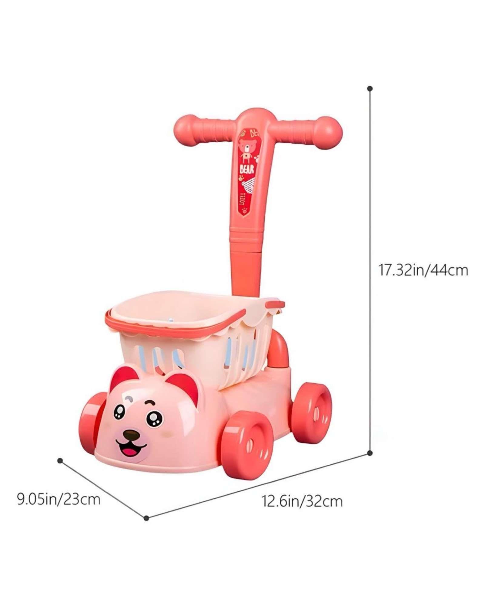 CARRO ANDADOR CORREPASILLO DE BELLEZA BEAR CAR 39X12CM-3