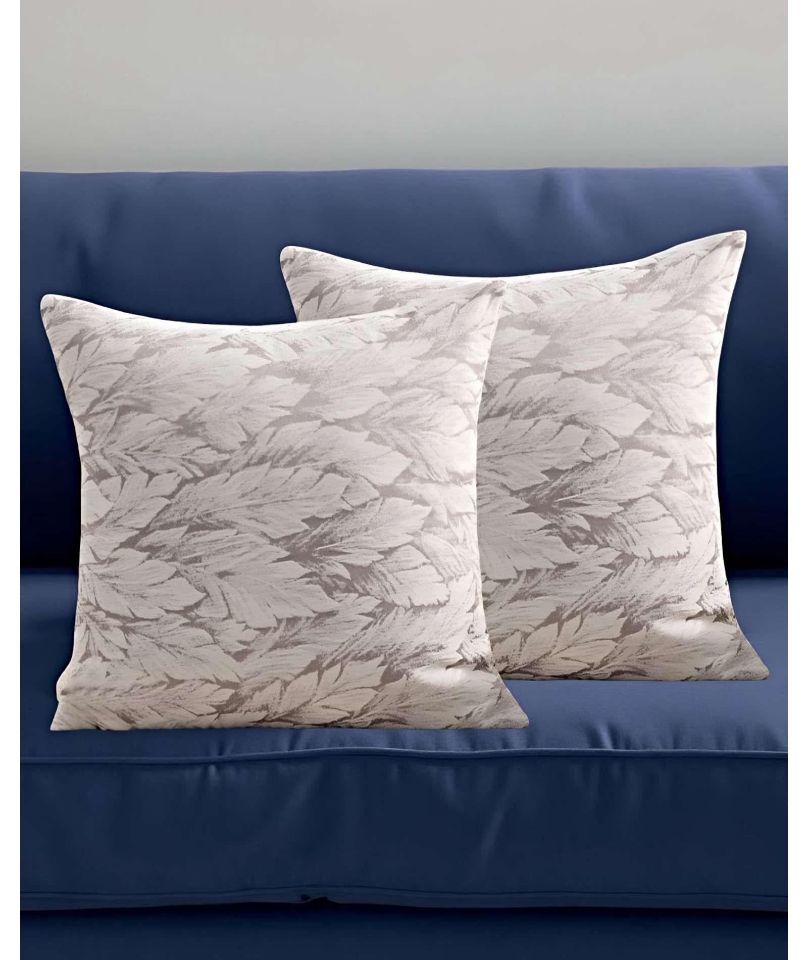 JUEGO DE 2 FUNDAS DE COJINES DISEÑO HOJA 45CM X 45 CM A-3