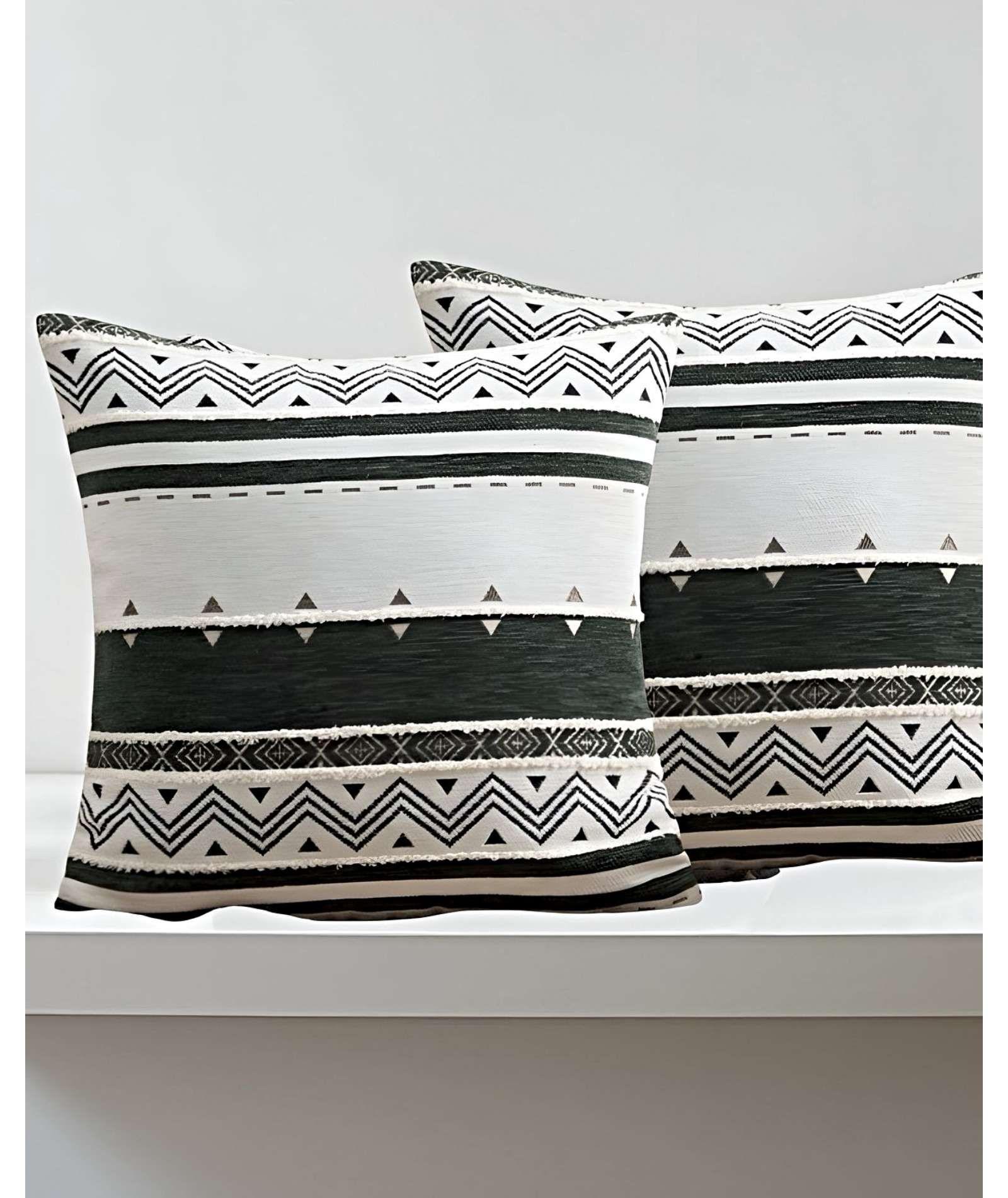 JUEGO DE 2 FUNDAS DE COJINES DISEÑO CHENILLE MANDALA A2-2