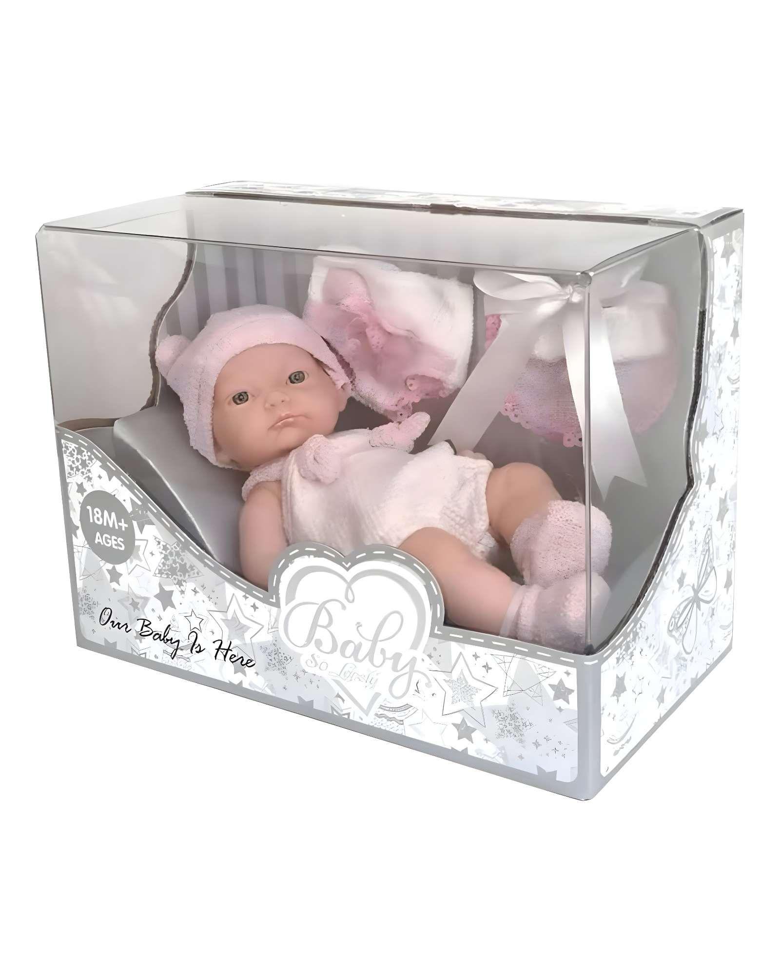 Muñeca infantil bebé realista silicona babydoll Rosa  -3