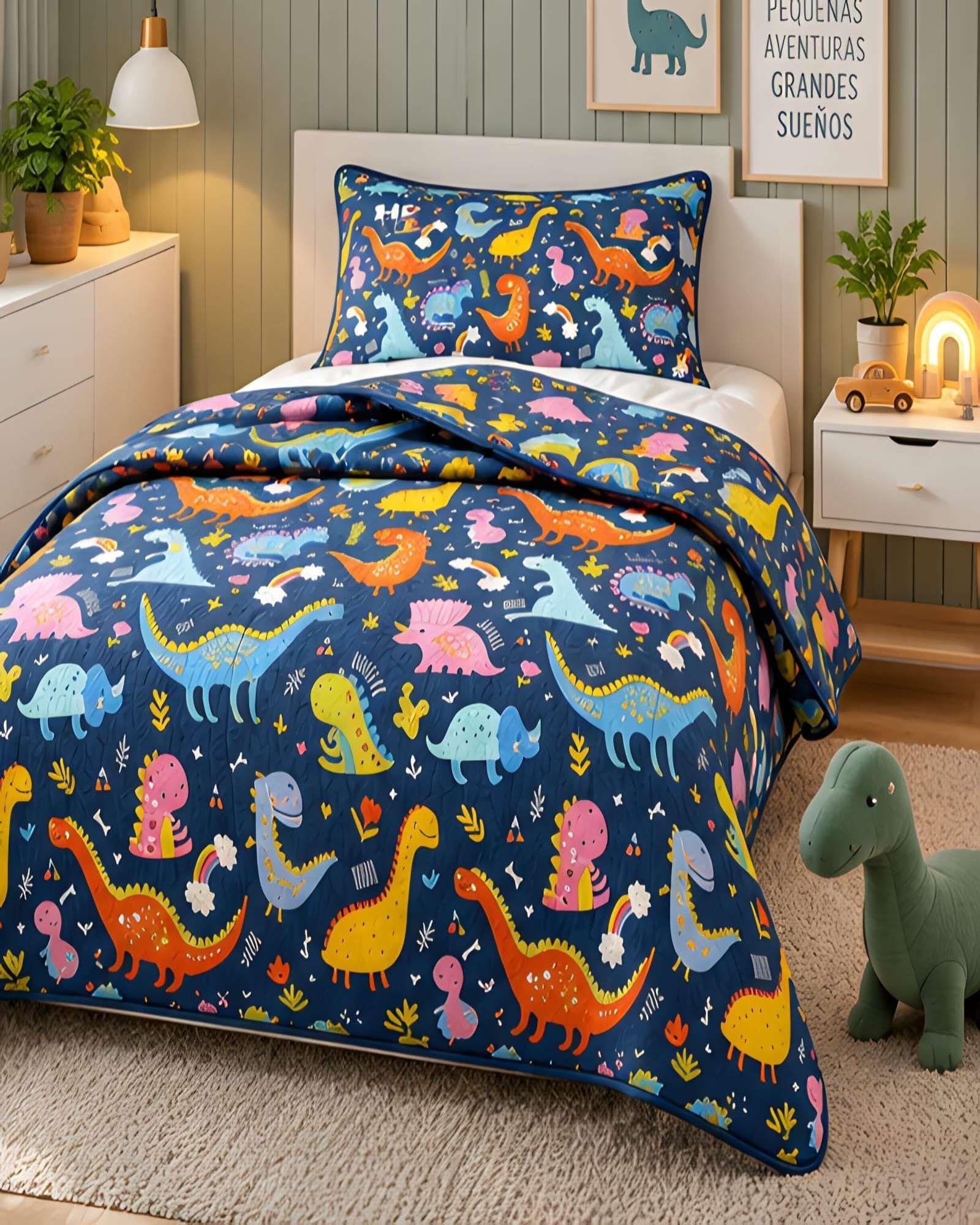 Set Cubrecama Quilt Verano 1.5 Plazas + Juego de Sábanas-2
