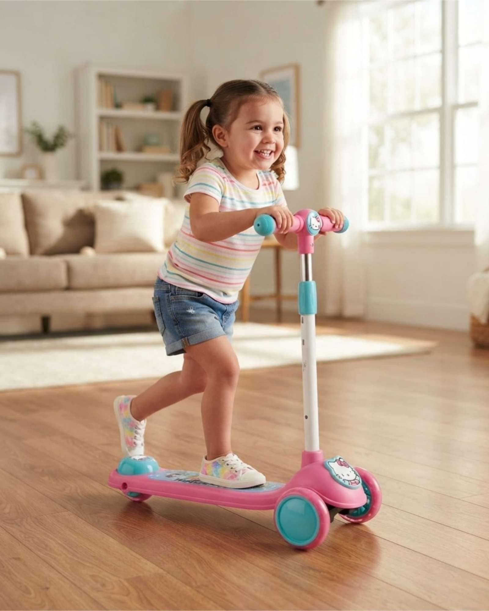 Scooter Infantil 3 Ruedas De Alta Estabilidad De Hello Kitty-3