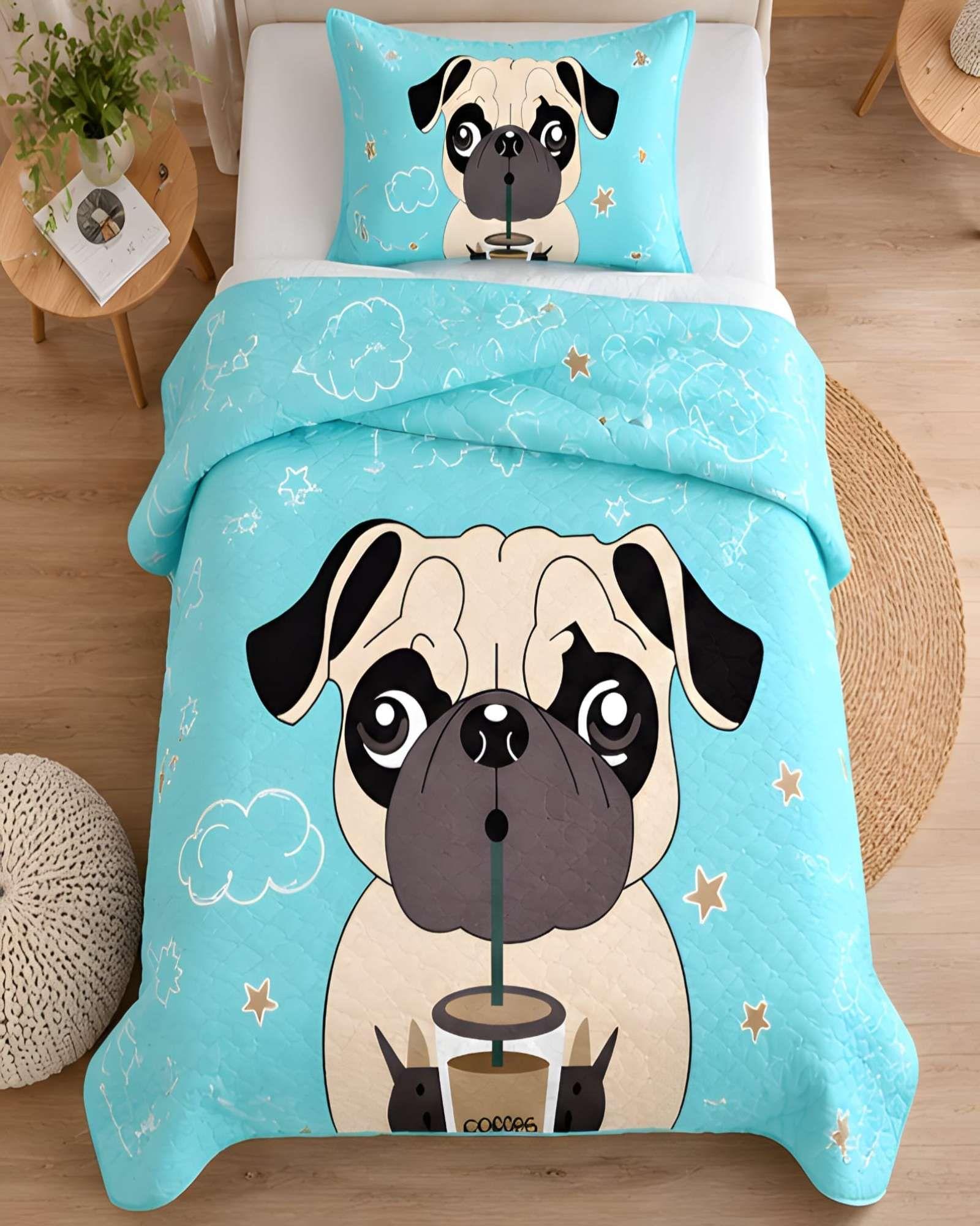 Cubrecama Quilt Verano 1.5 Plazas + Funda De Almohada-0