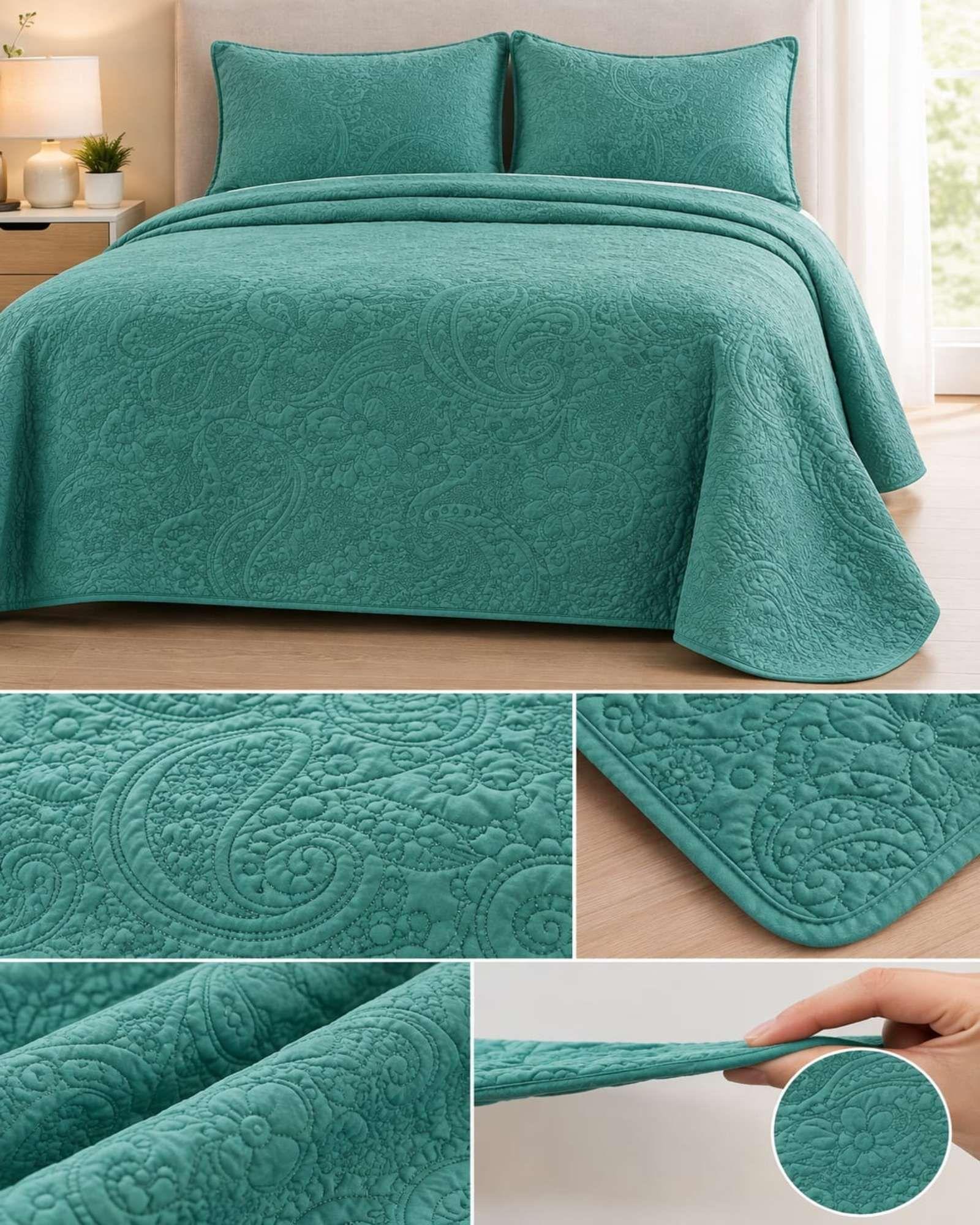 Cubrecama Verano Quilt 2 Plazas Texturizado 1-4