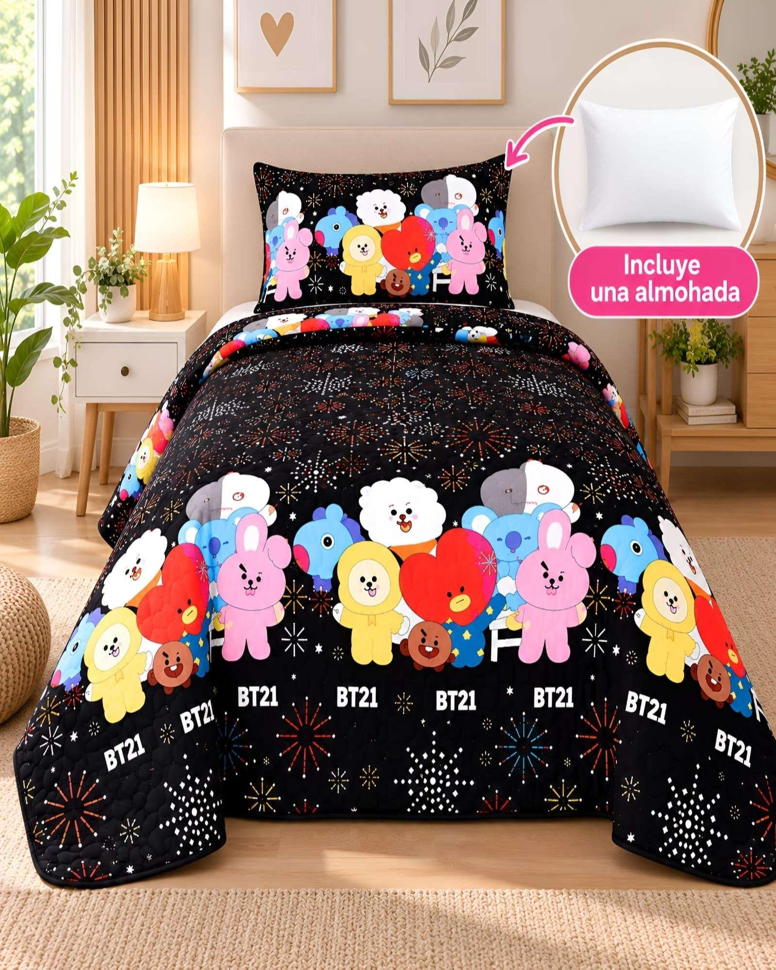 Set Quilt Verano 1.5 Plazas - Incluye Almohada Y Funda-1