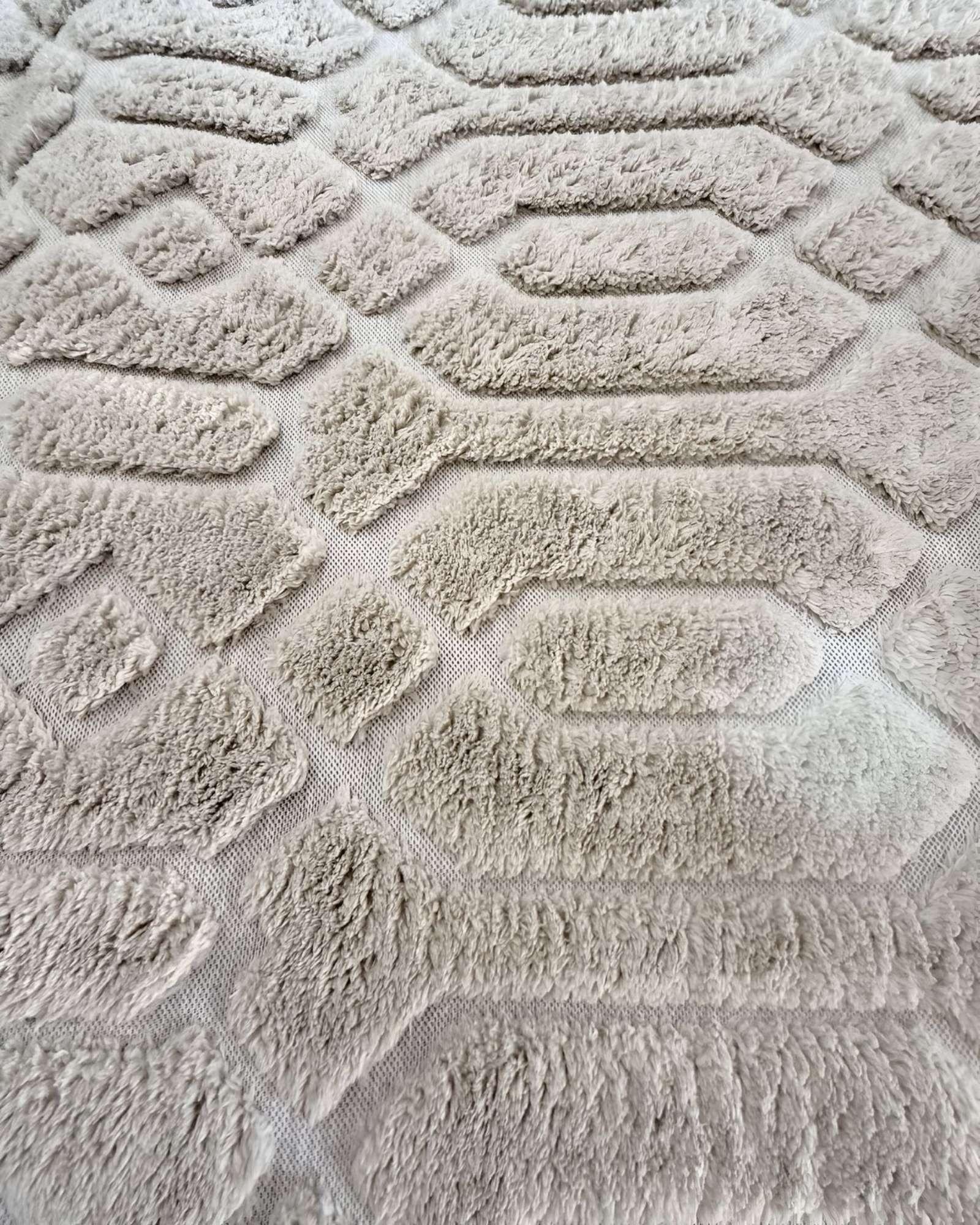 ALFOMBRA LIVING COMEDOR DISEÑO GEOMETRICO 160X200CM BEIGE-3